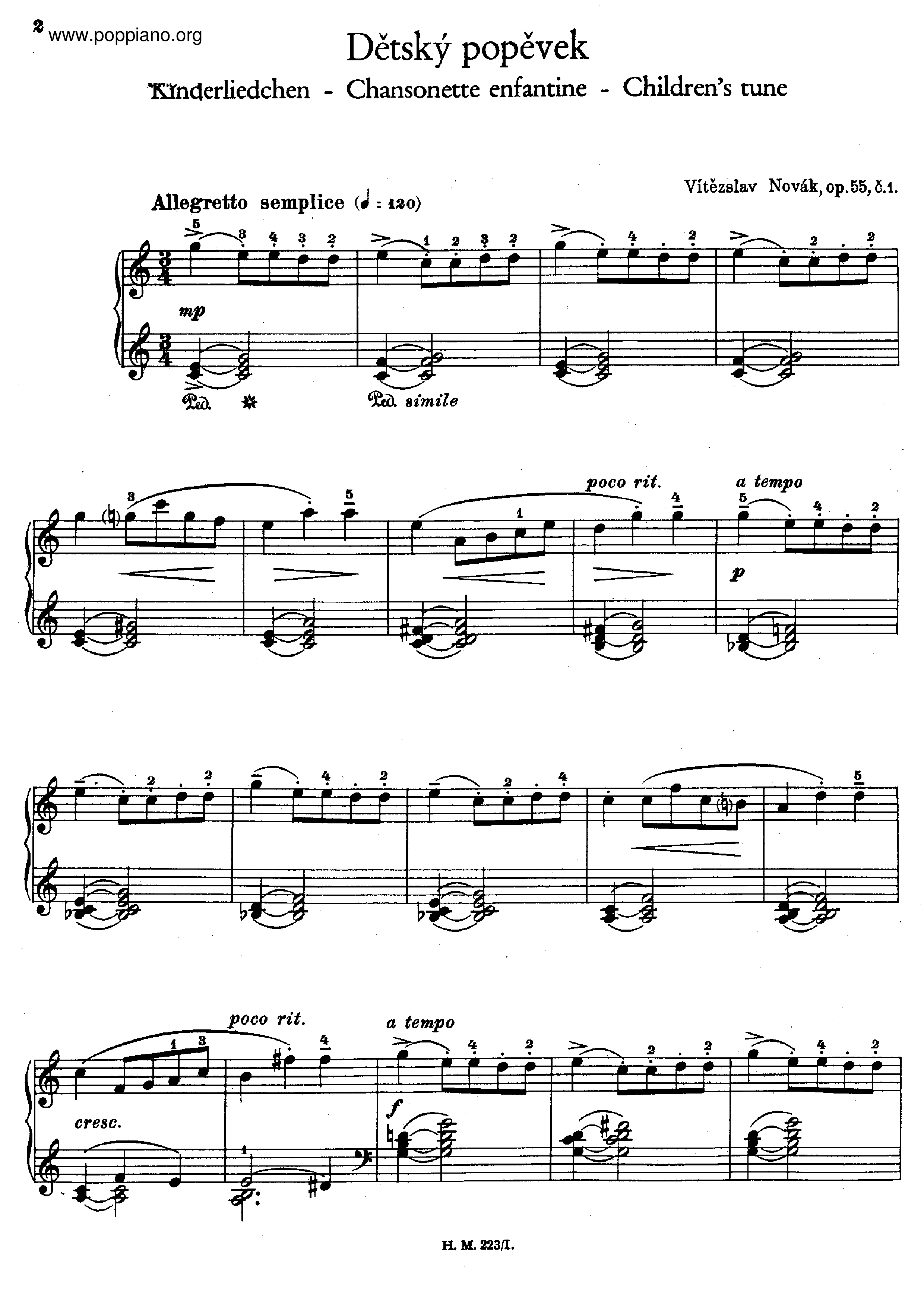 Youth Suite, Op.55琴譜