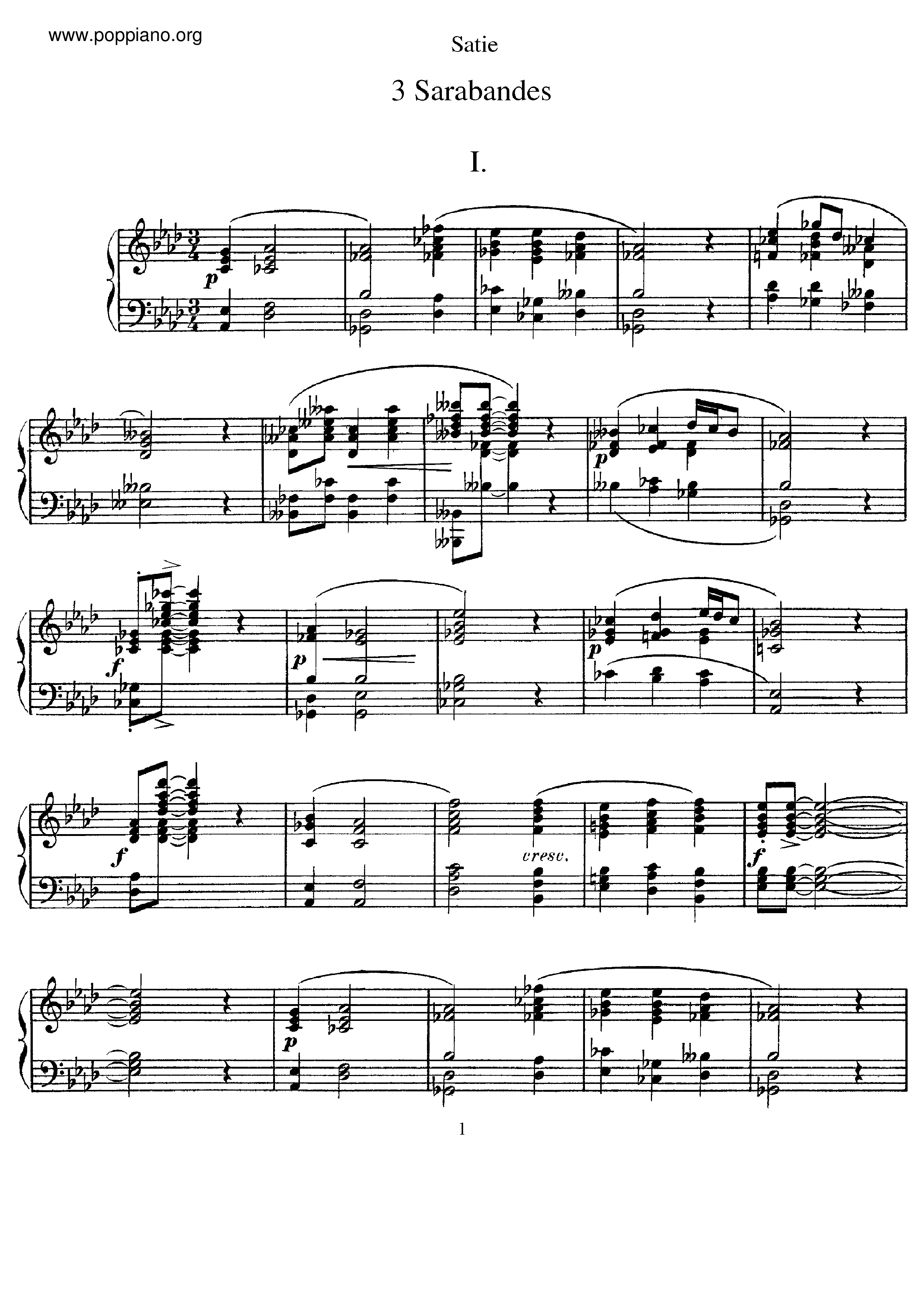 3 Sarabandesピアノ譜