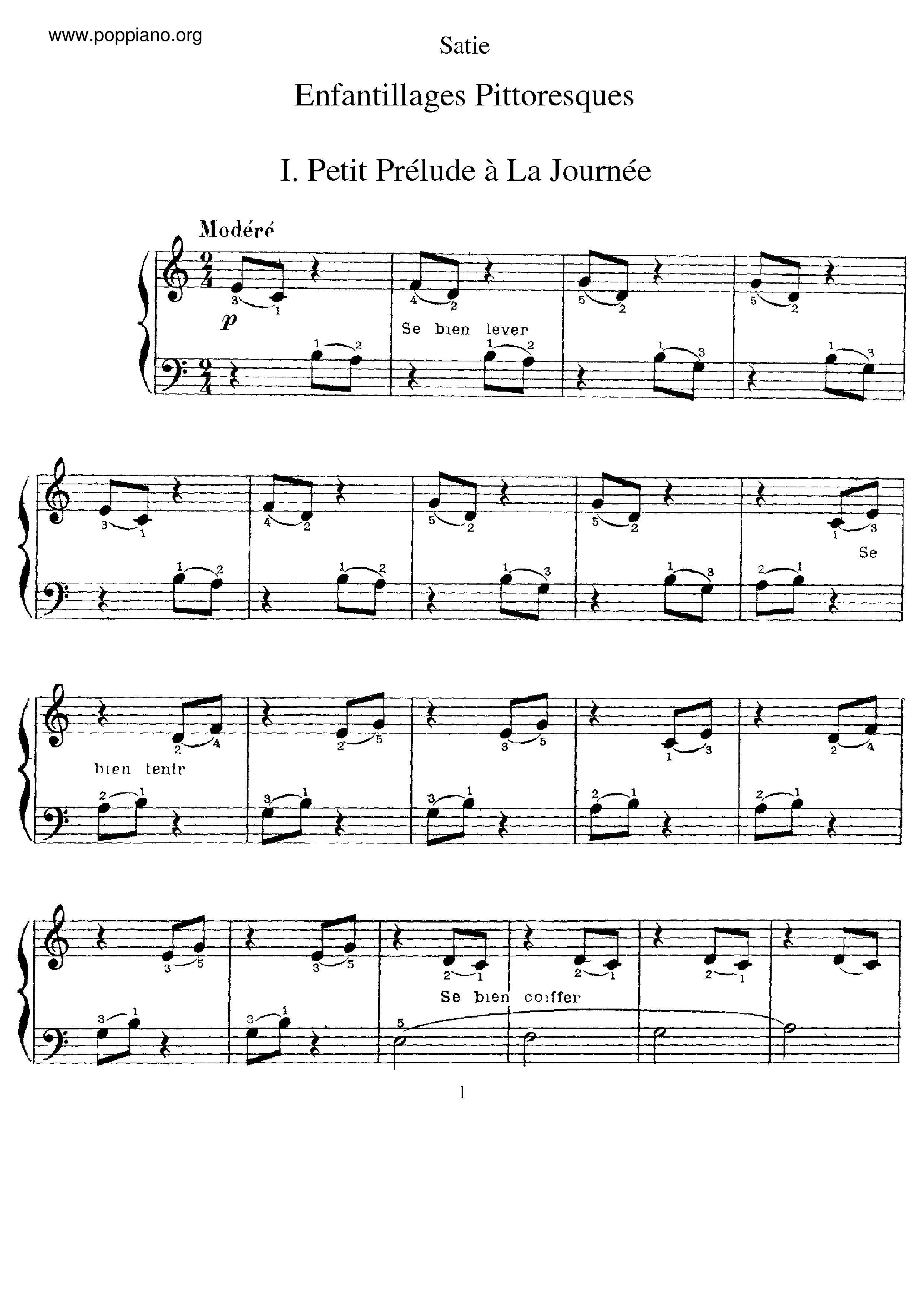Enfantillages pittoresquesピアノ譜
