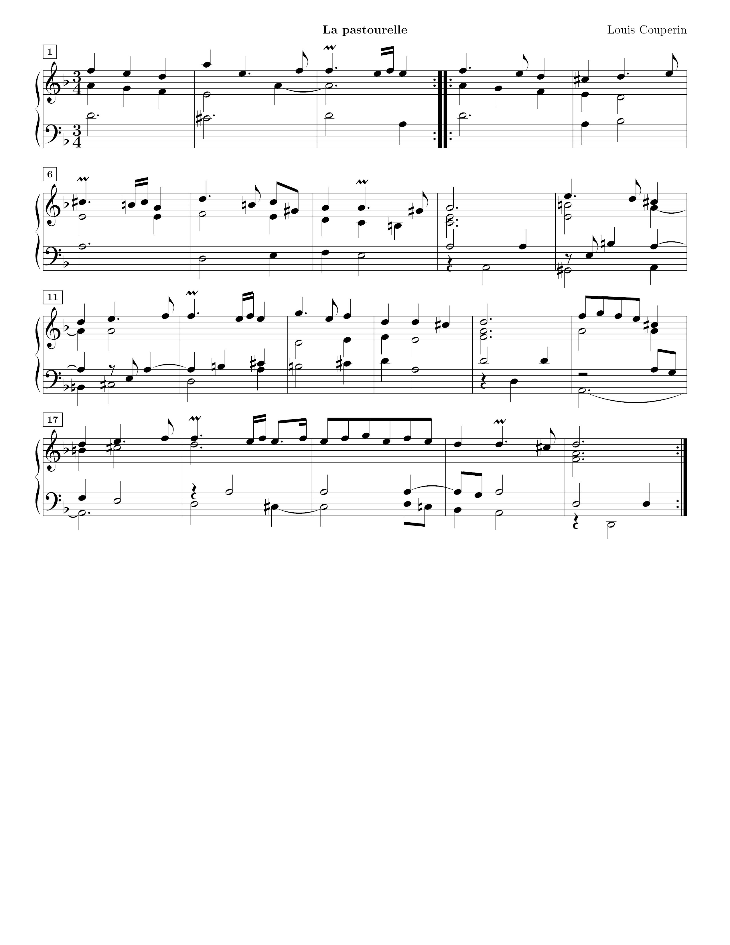 La Pastourelle琴譜