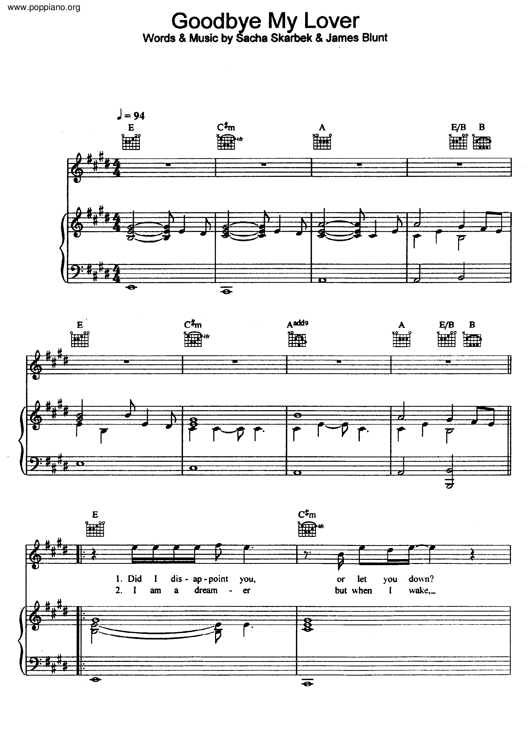 James Blunt Goodbye My Lover Hd Youtube