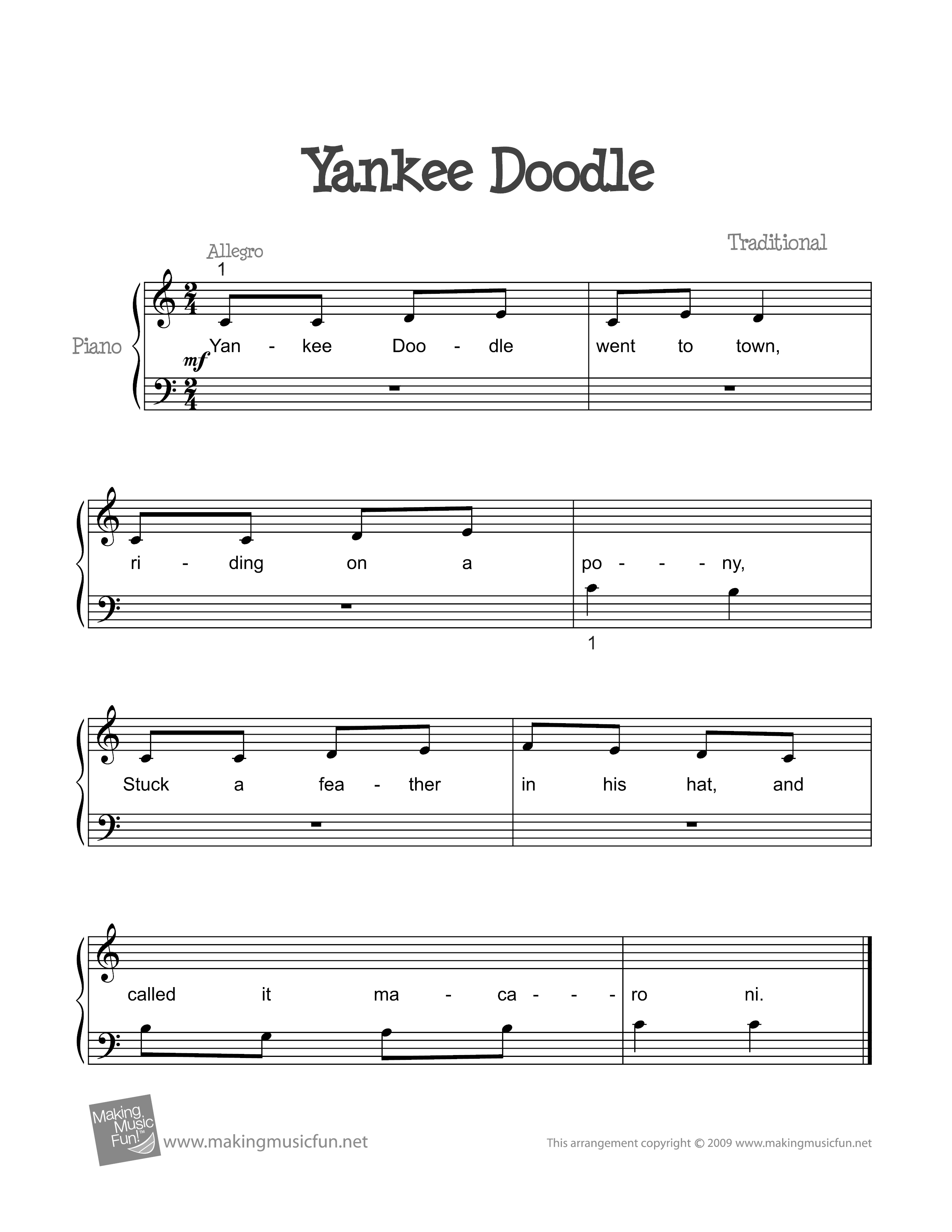 Kid Songs Yankee Doodle Sheet Music Pdf 童謡 Free Score Download Kid Songs Yankee Doodle Sheet Music Pdf 童謡 Free Score Download