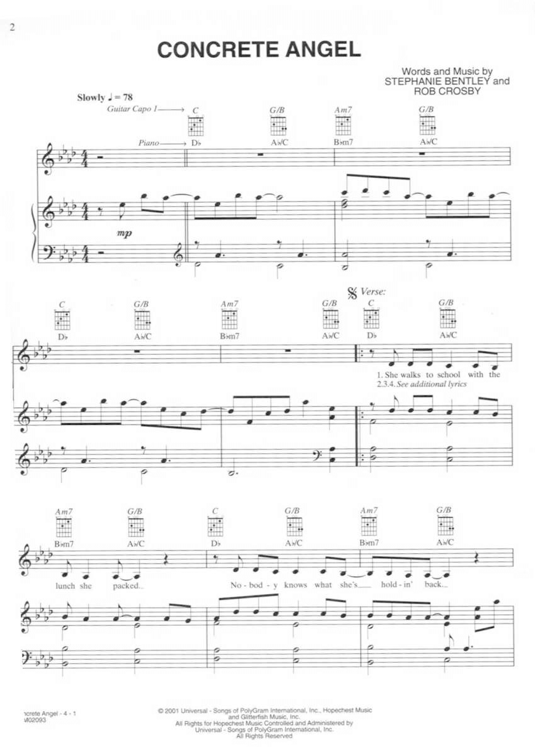 Martina McBrideConcrete Angel Sheet Music pdf, Free Score Download ★