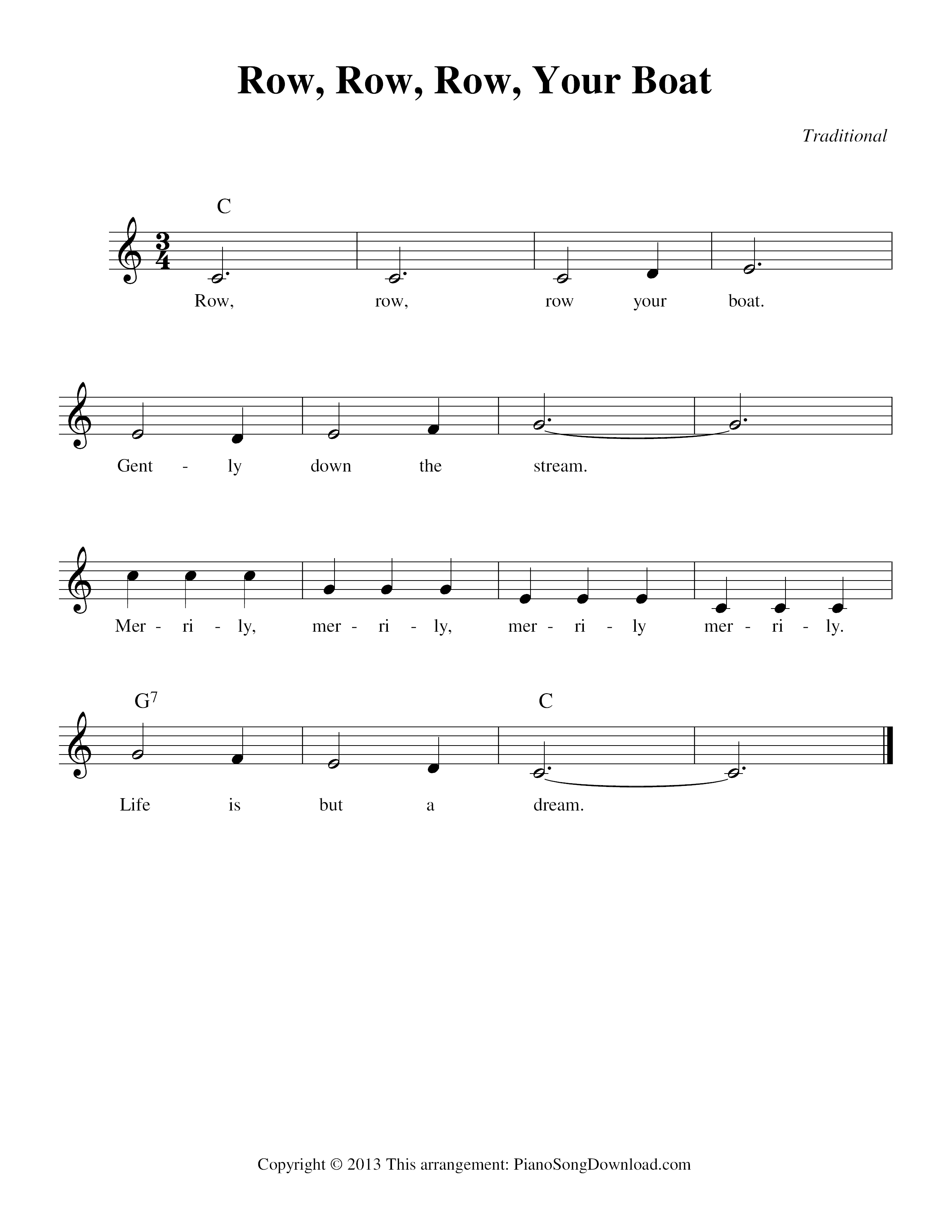  Kids Row Row Row Your Boat easy pdf PDF 