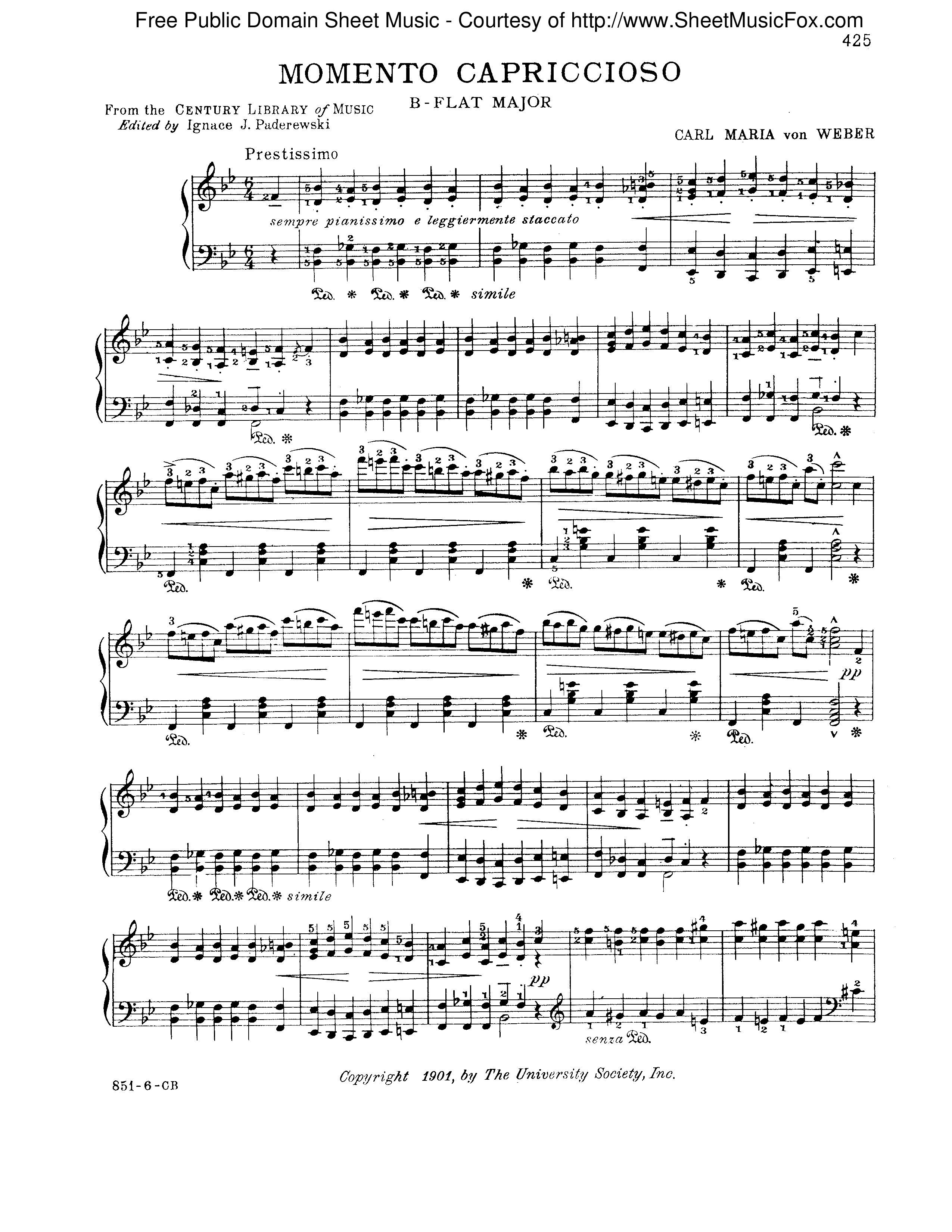 Momento capriccioso, Op.12琴譜