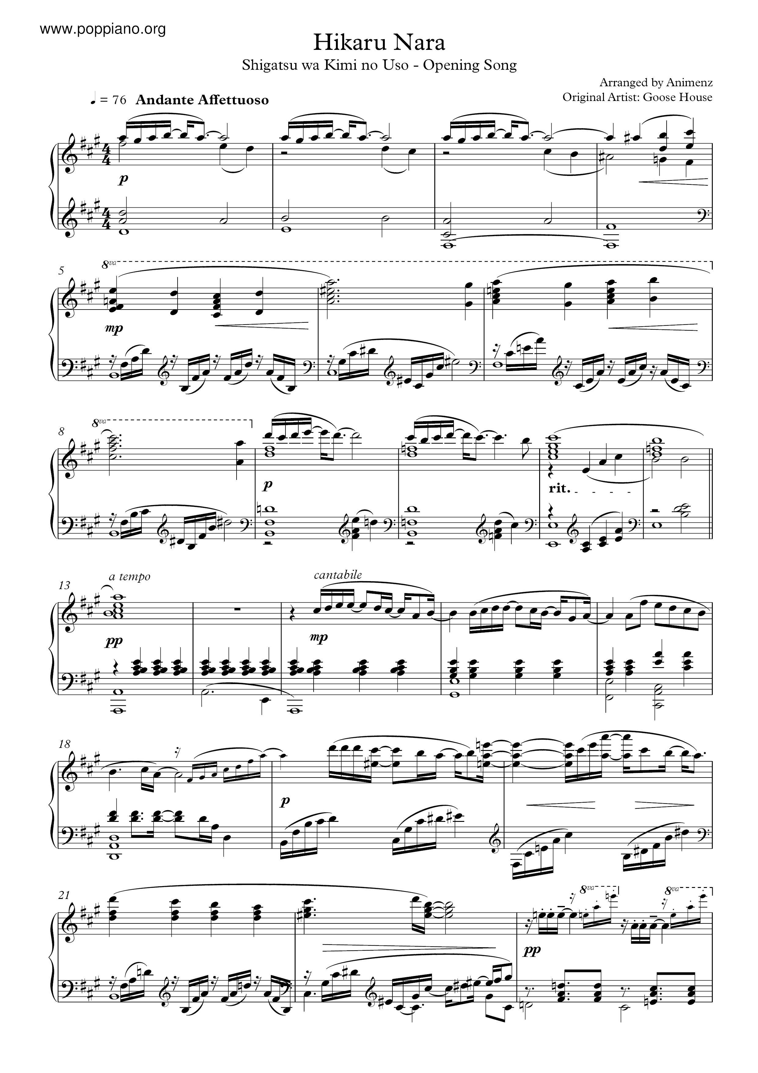 Goose House Shigatsu Wa Kimi No Uso Hikaru Nara Sheet Music Pdf 四月は君の嘘 光るなら 楽譜 Free Score Download Goose House Shigatsu Wa Kimi No Uso Hikaru Nara Sheet Music Pdf 四月は君の嘘 光るなら 楽譜 Free Score Download