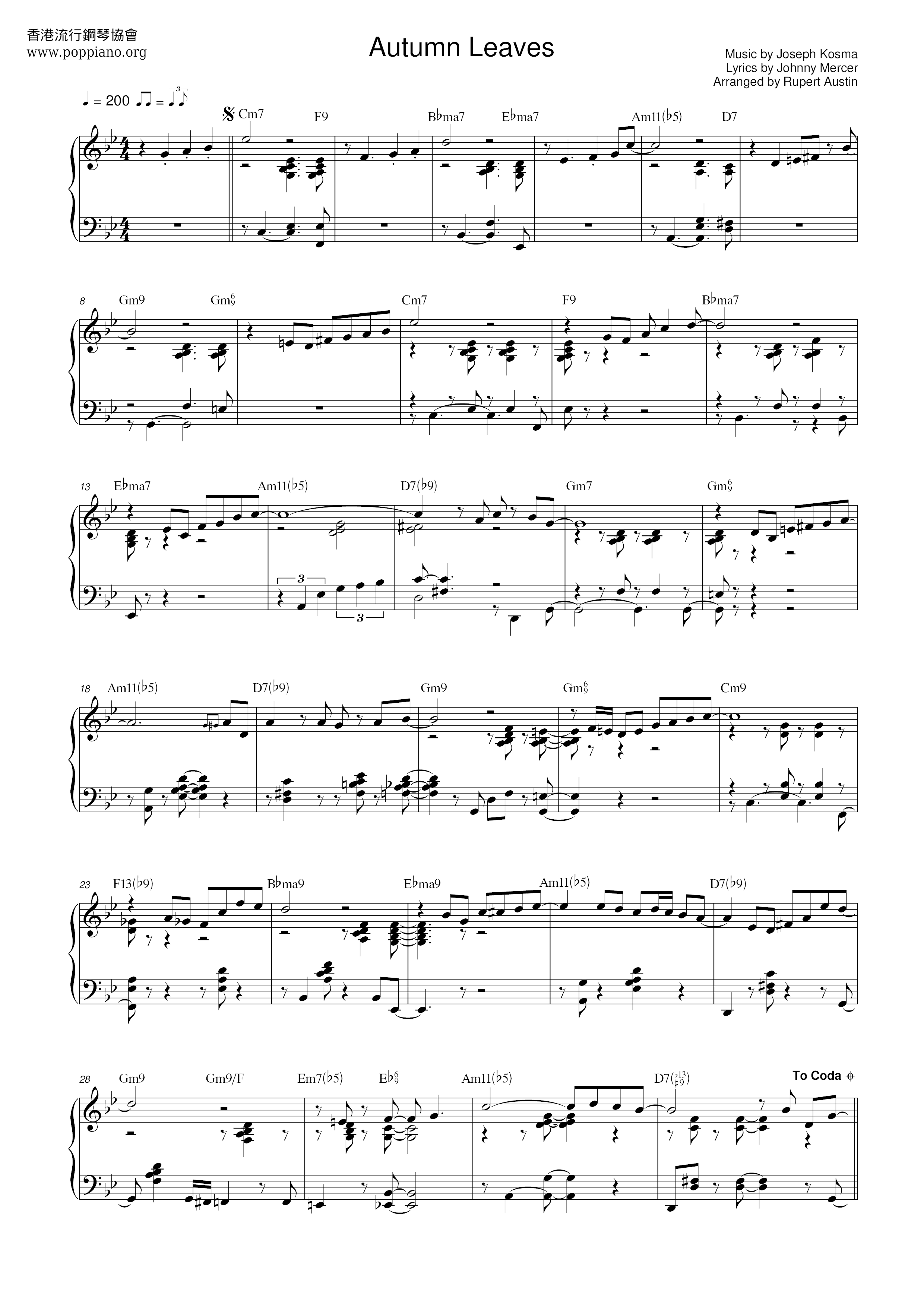  joseph kosma autumn leaves pdf pdf gakufu