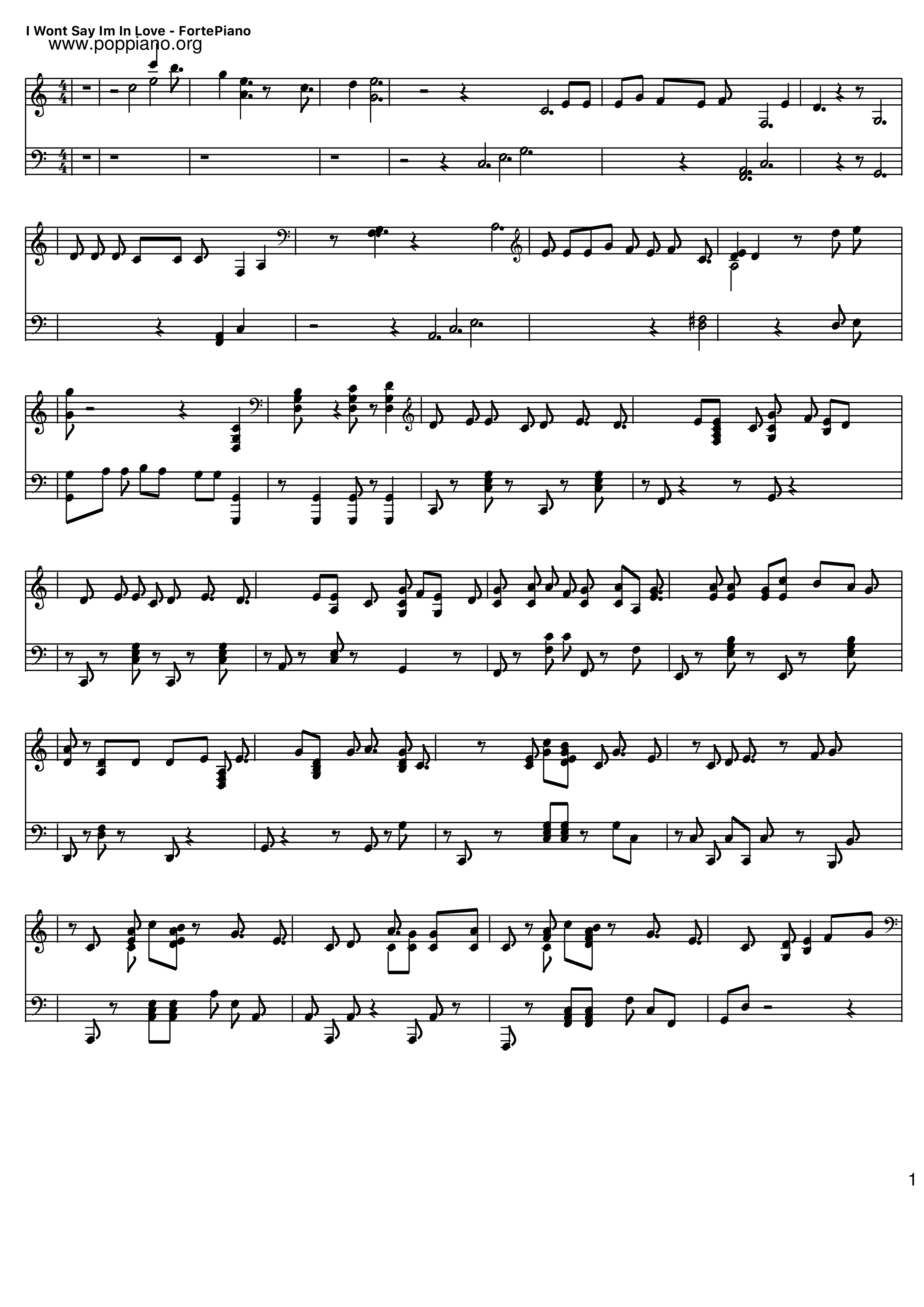 infancia Adulto Discriminatorio ☆ I Won't Say I'm In Love | Sheet Music | Piano Score Free PDF Download |  HK Pop Piano Academy