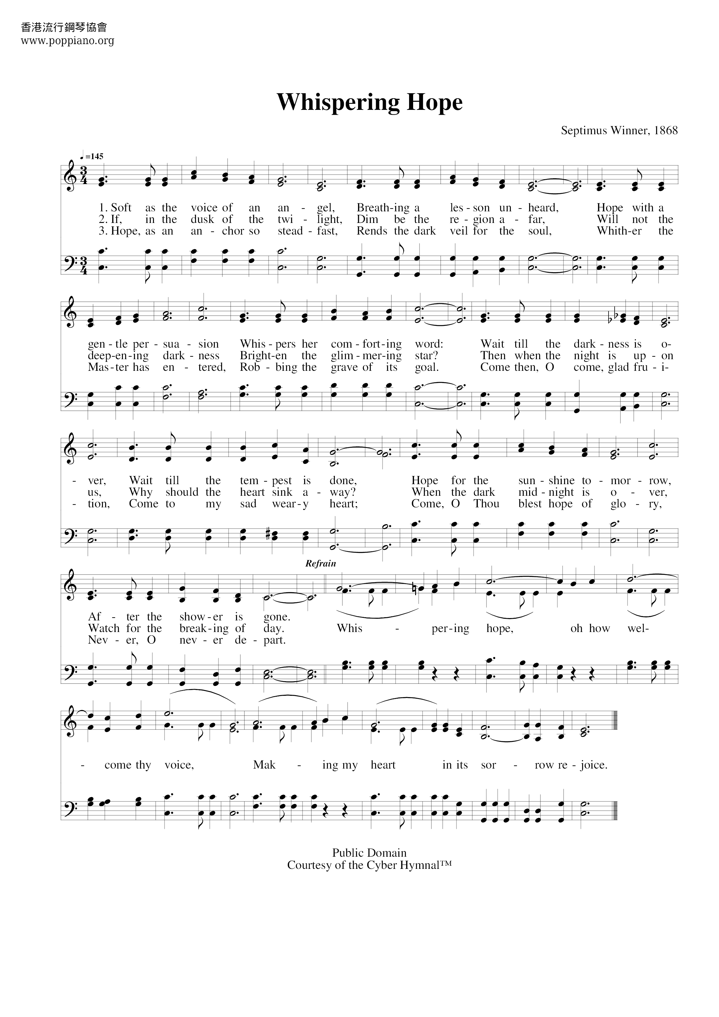 whispering hope sheet music free download whispering hope sheet music free download