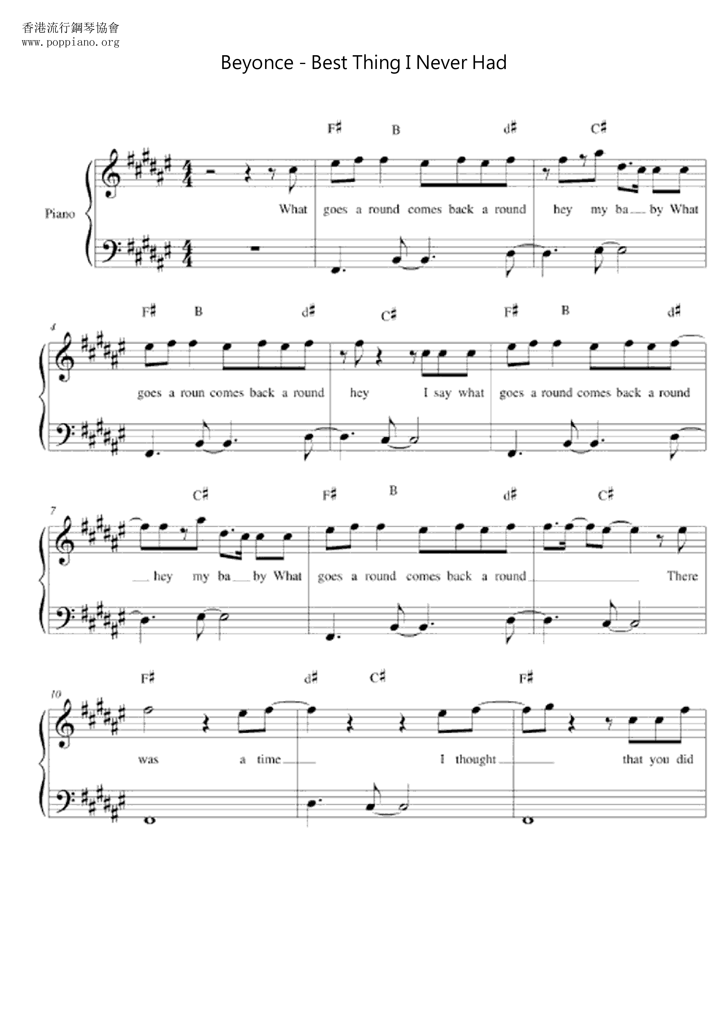 Beyonce Best Thing I Never Had Sheet Music Pdf Free Score Download Beyonce Best Thing I Never Had Sheet Music Pdf Free Score Download