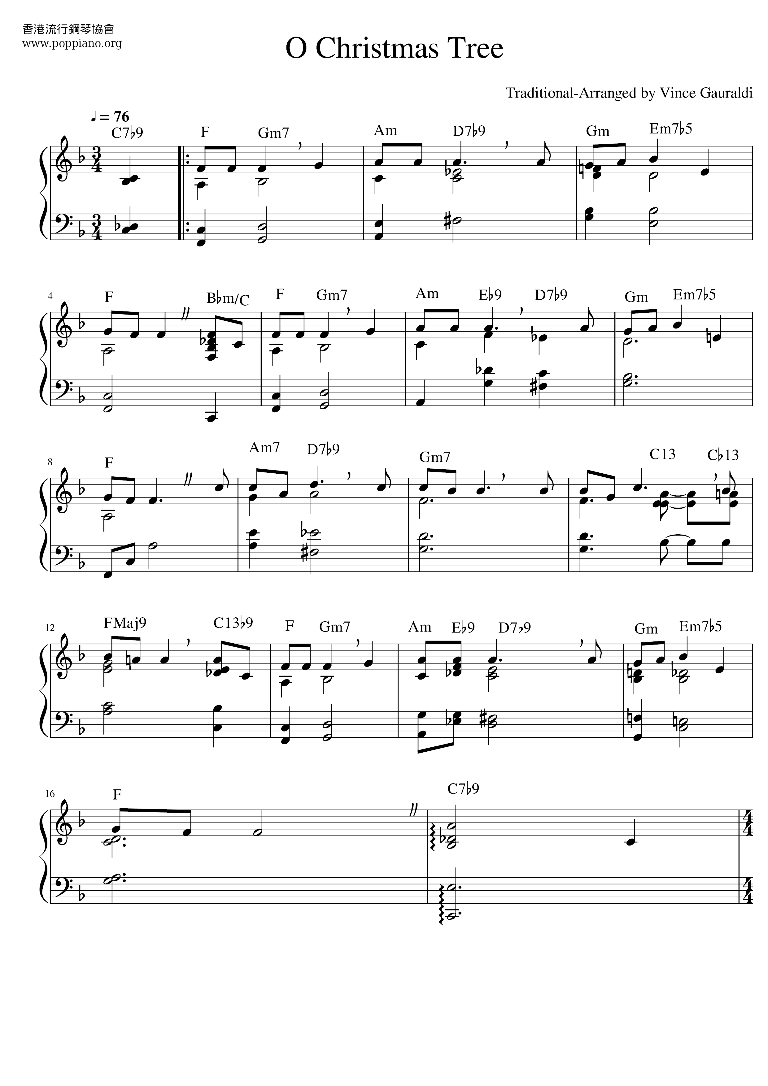 Download Christmas-O Christmas Tree Sheet Music pdf, - Free Score ...