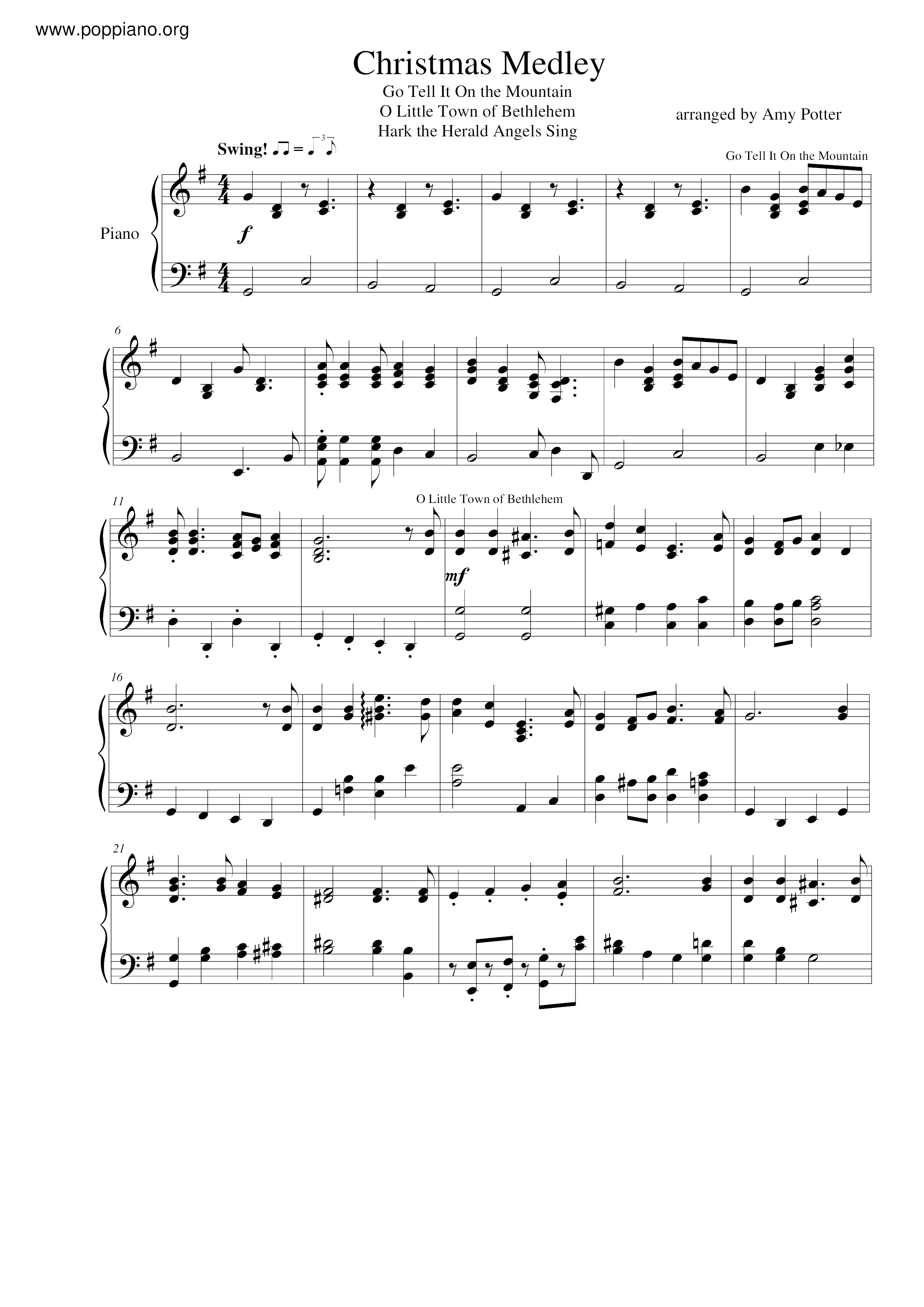 Christmas Christmas Medley Sheet Music Pdf Free Score Download 