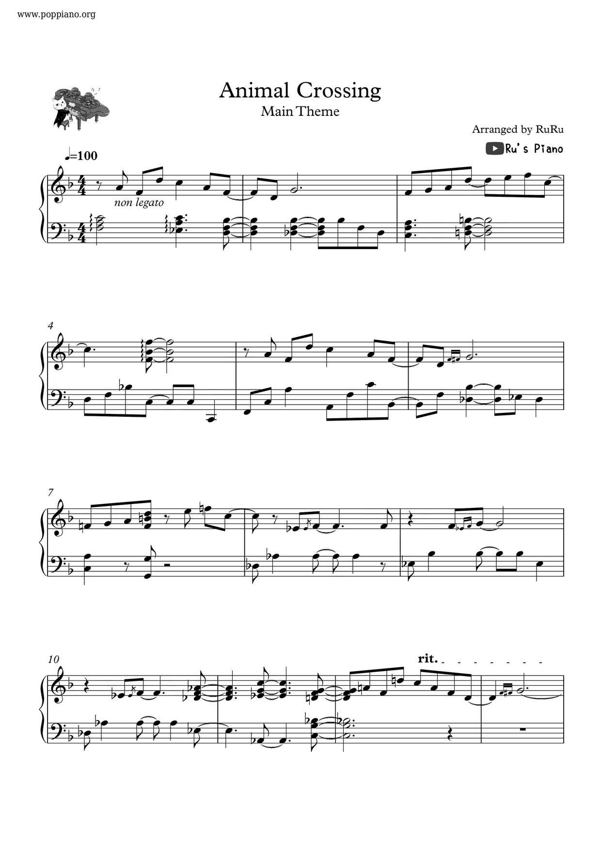Animal Crossing 動物森友會 Sheet Music Piano Score Free Pdf Download Hk Pop Piano Academy