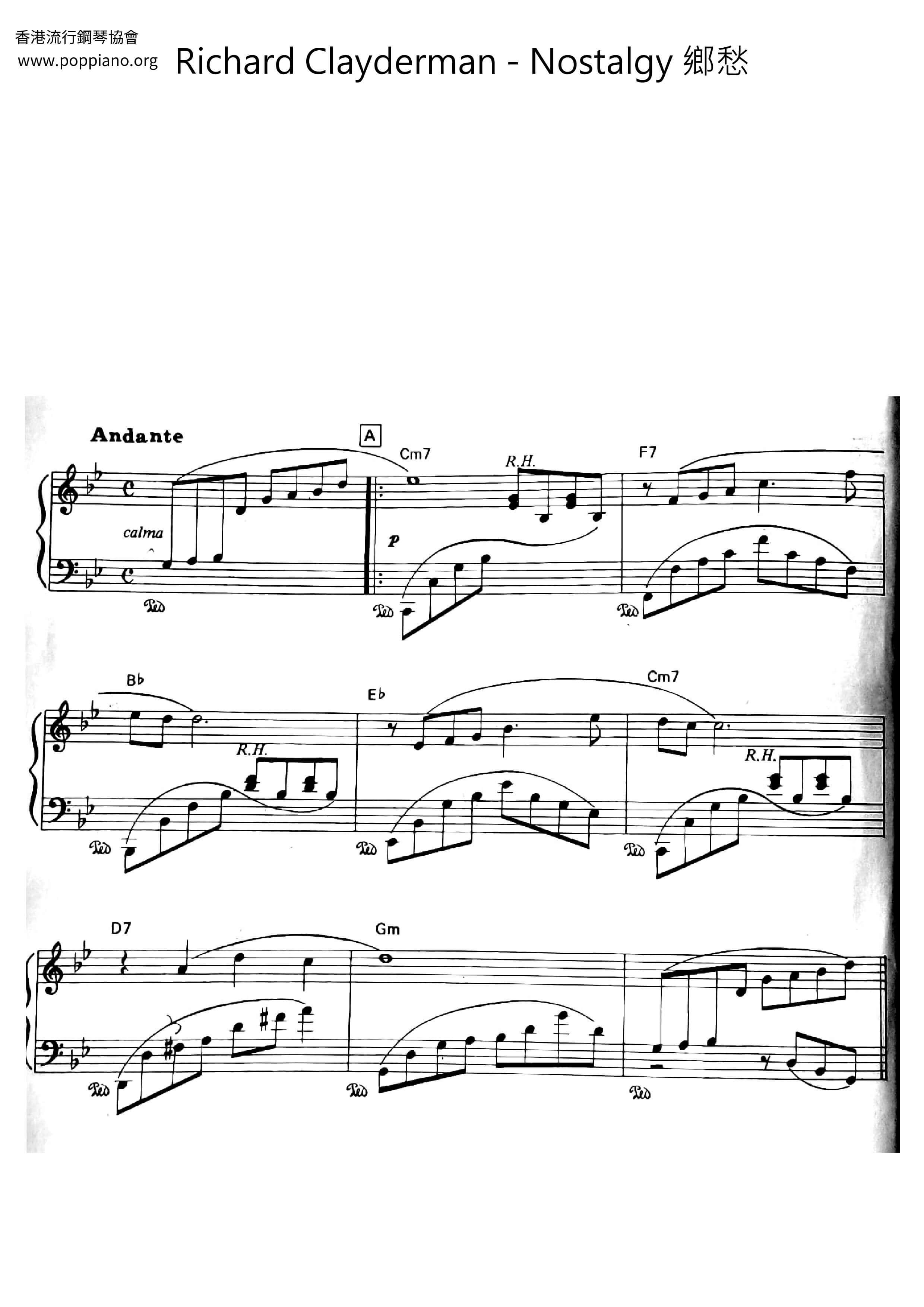 Richard Clayderman Nostalgy Nostalgia Sheet Music Pdf richard-clayderman-nostalgy-nostalgia-sheet-music-pdf