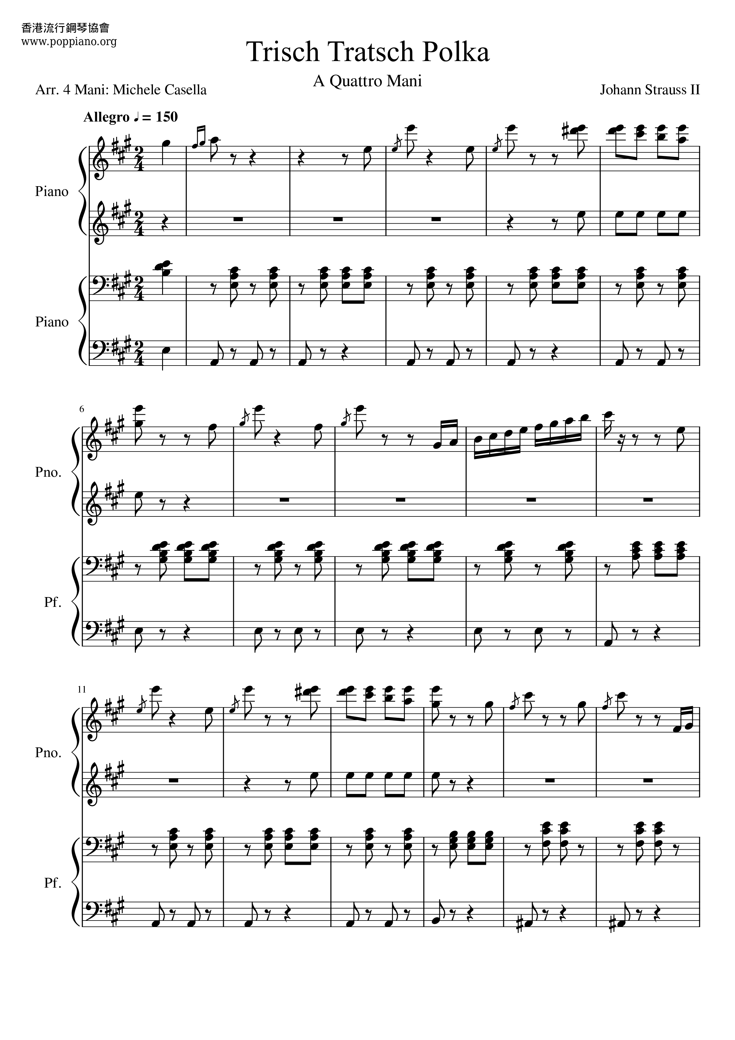 For Piano Tritsch-Tratsch-Polka 