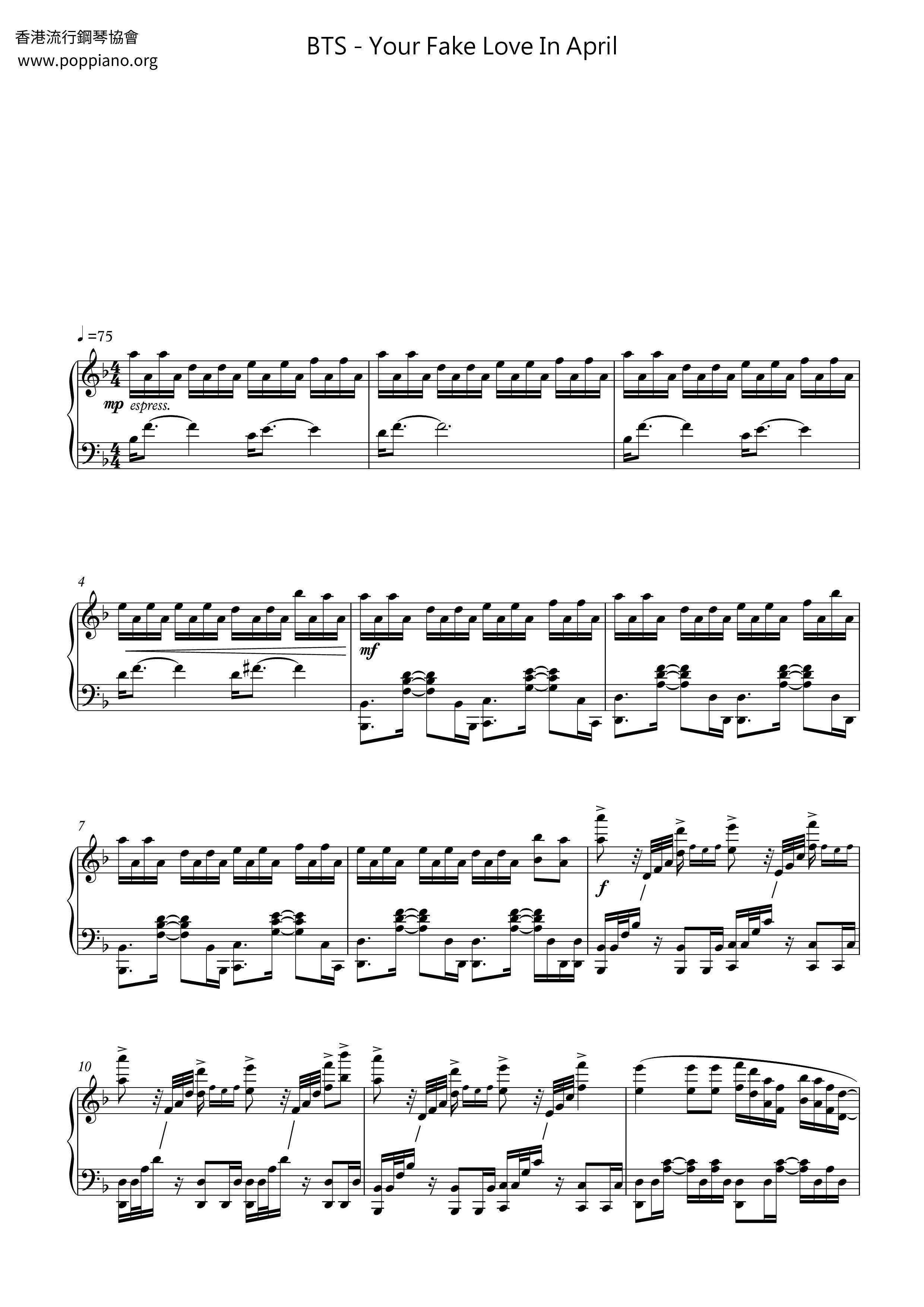 Bts Your Fake Love In April Sheet Music Pdf Free Score Download Bts Your Fake Love In April Sheet Music Pdf Free Score Download
