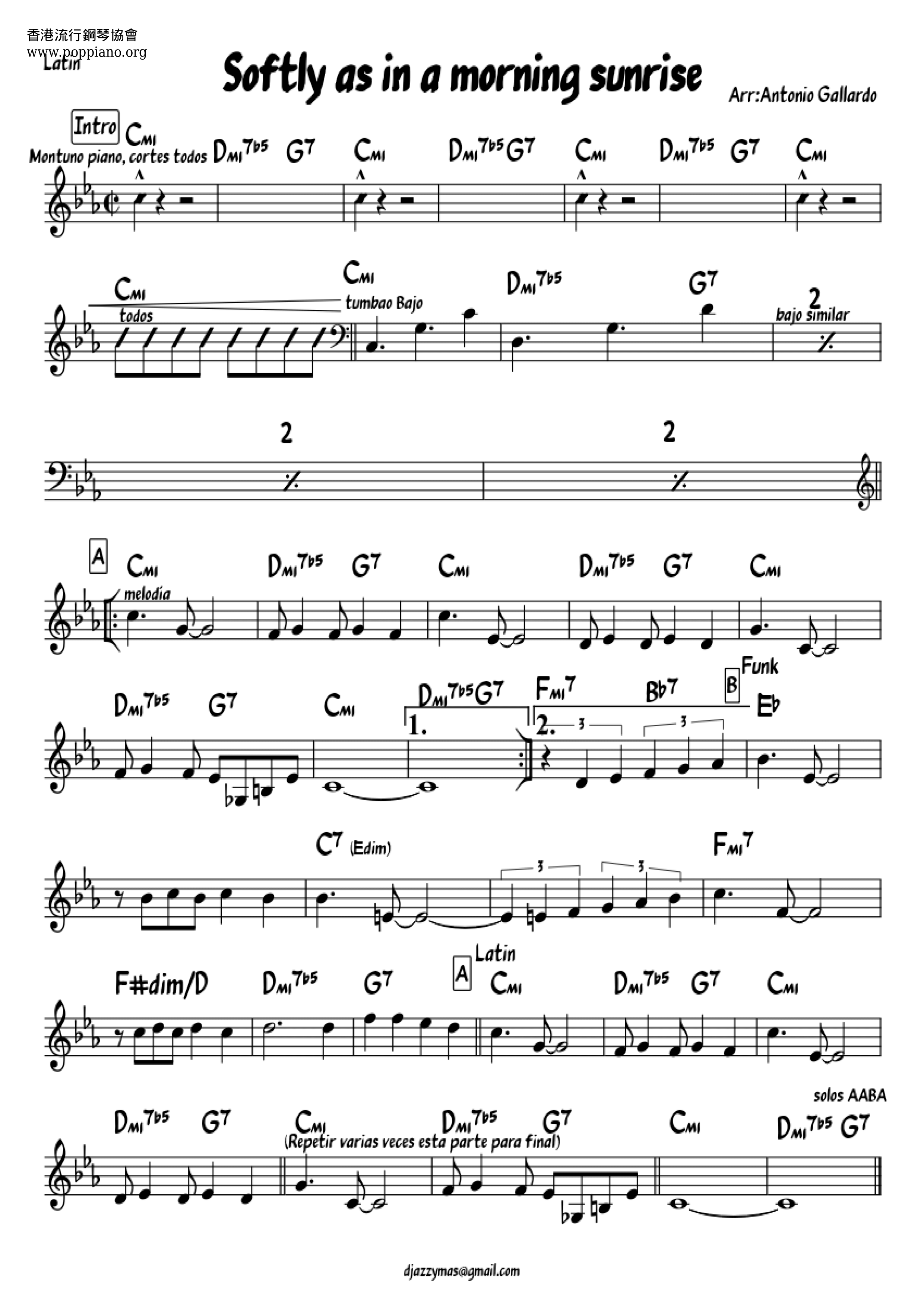 John Coltrane Softly As In A Morning Sunrise Sheet Music Pdf Free Score Download John Coltrane Softly As In A Morning Sunrise Sheet Music Pdf Free Score Download