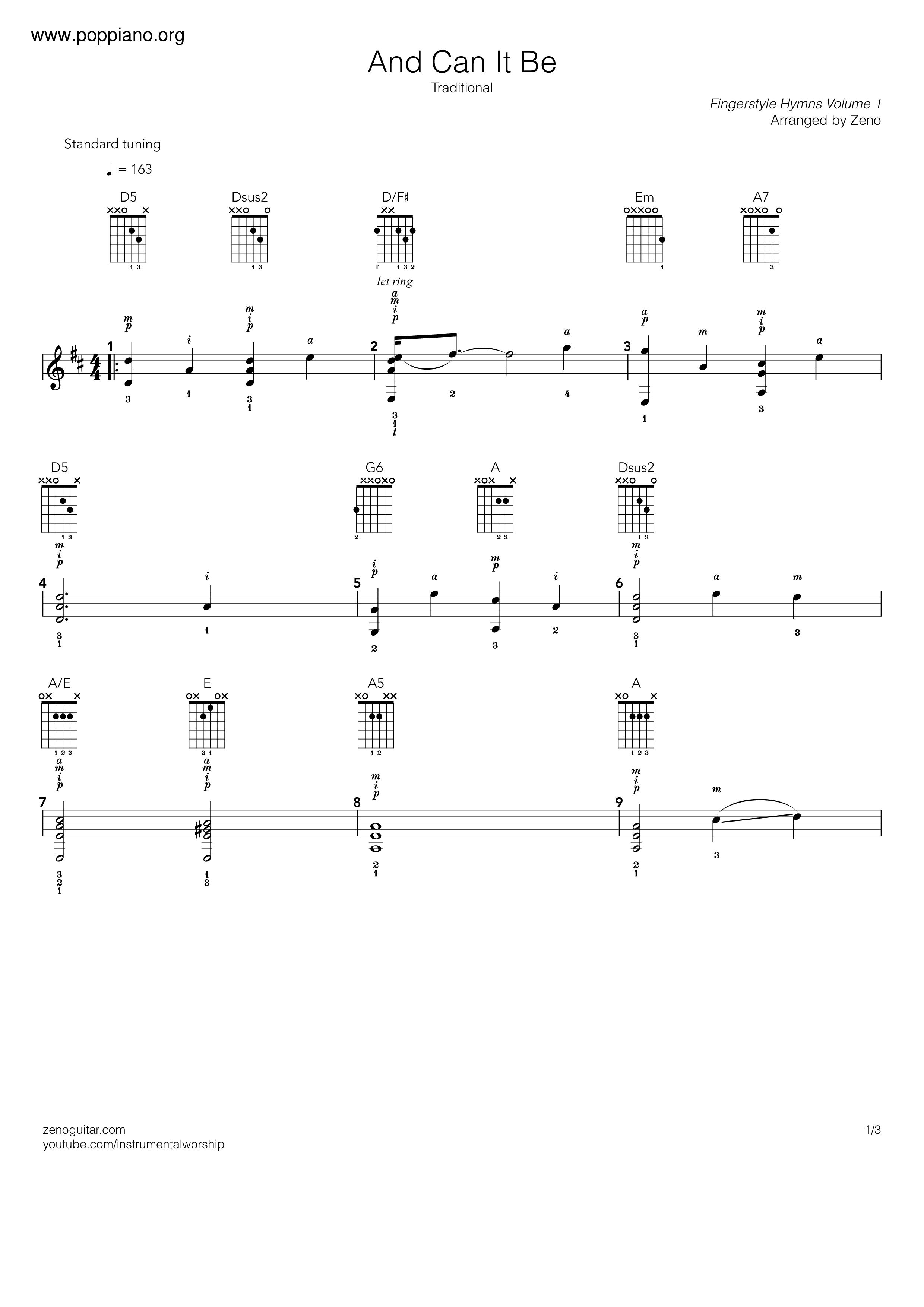 And Can It Be?琴譜
