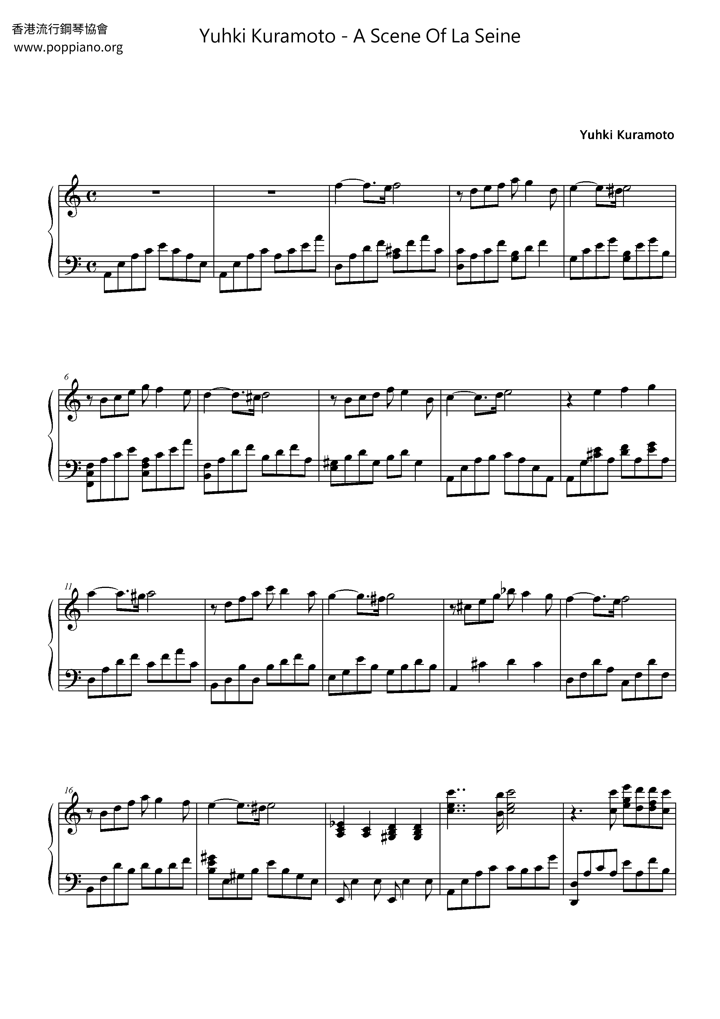 A Scene Of La Seine Score