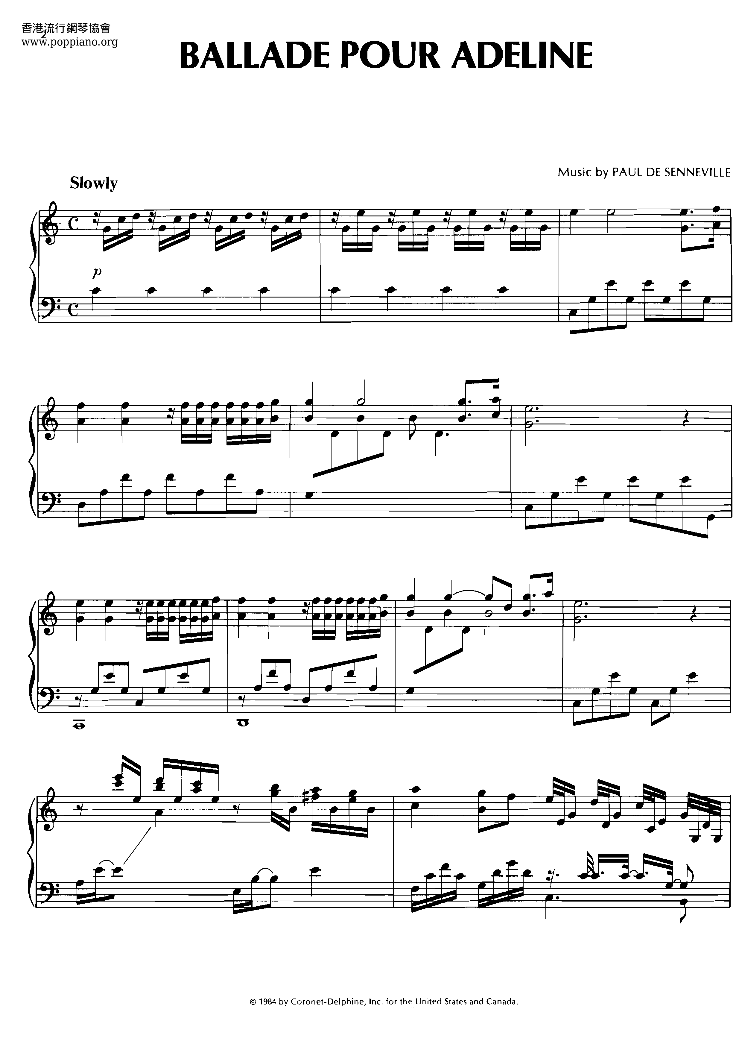 Richard Clayderman Ballade Pour Adeline Sheet Music Pdf リチャード クレイダーマン Free Score Download Richard Clayderman Ballade Pour Adeline Sheet Music Pdf リチャード クレイダーマン Free Score Download