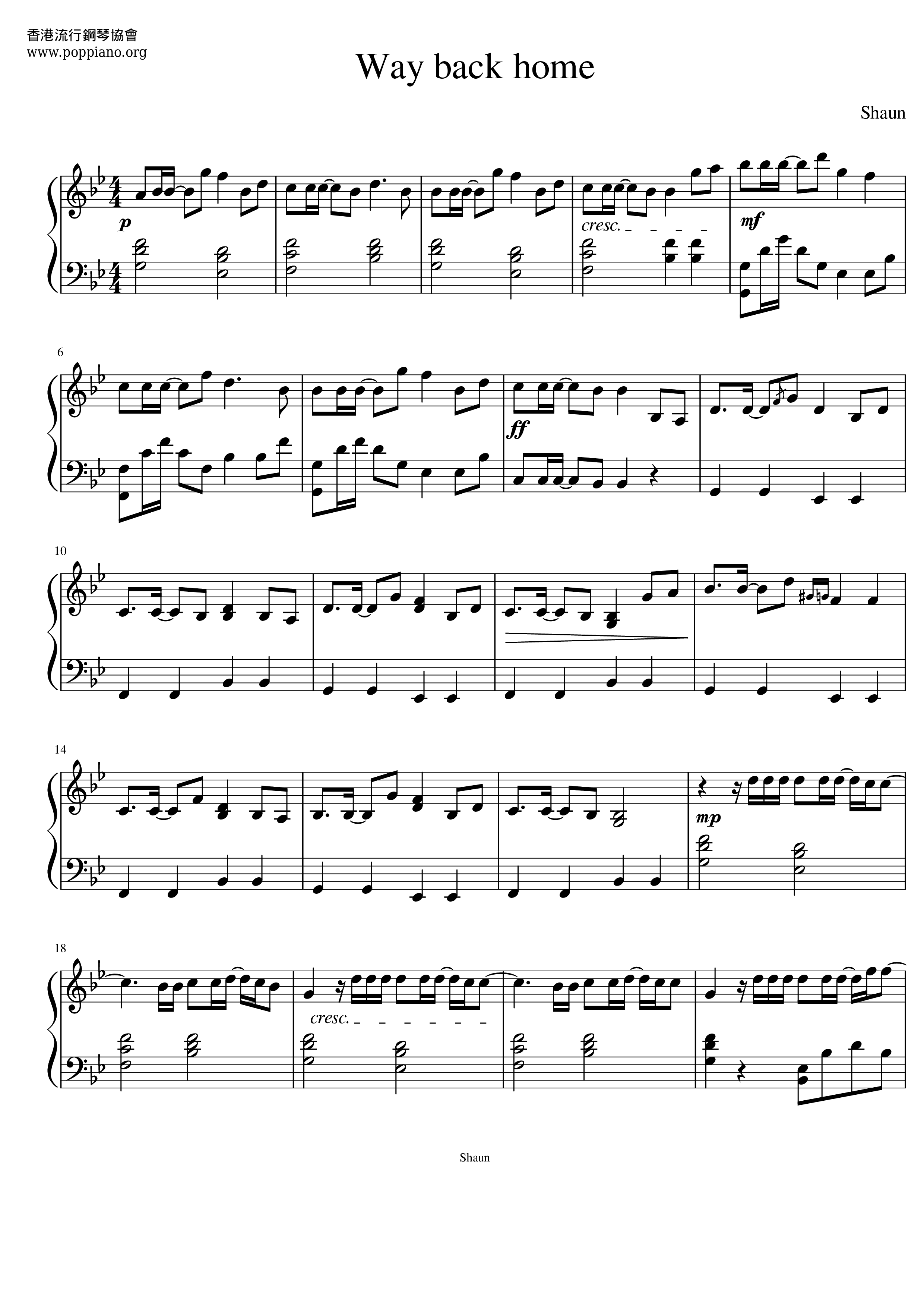 Shaun Way Back Home Sheet Music Pdf Free Score Download Shaun Way Back Home Sheet Music Pdf Free Score Download