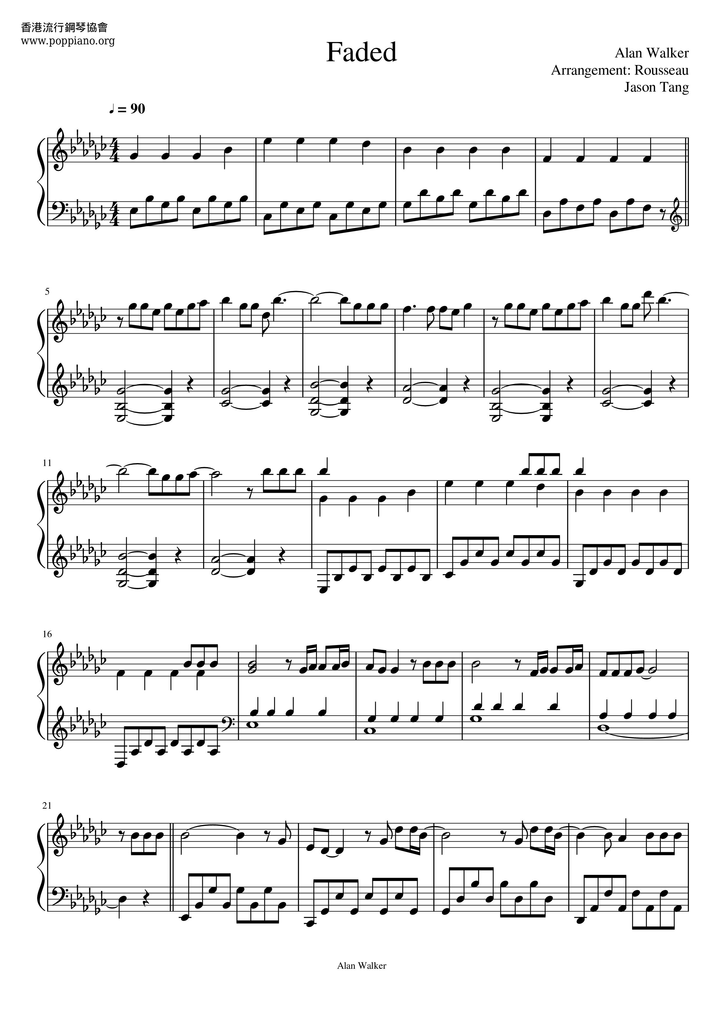 Alan Walker Faded pdf 