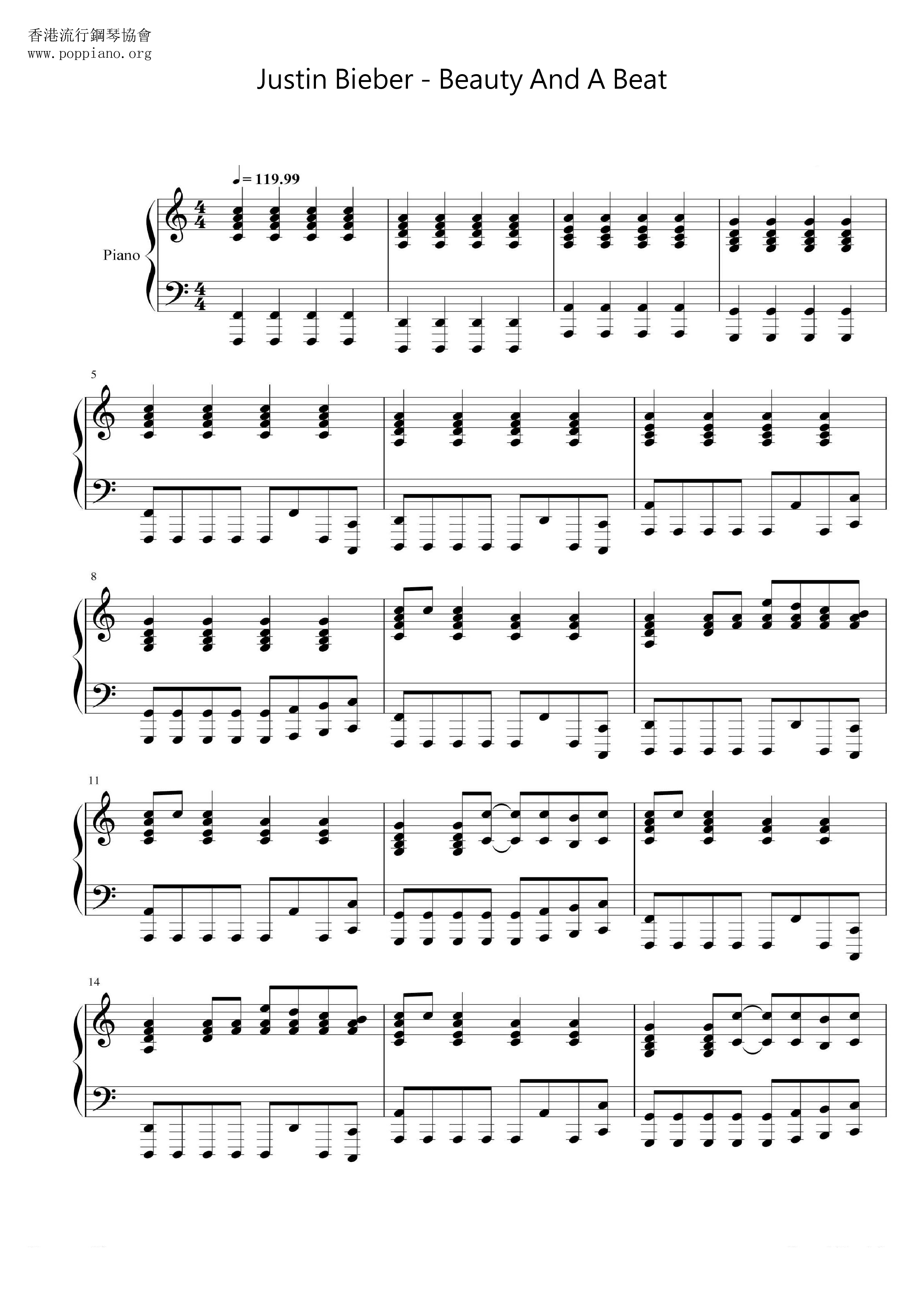 Justin Bieber Beauty And A Beat Sheet Music Pdf Free Score Download Justin Bieber Beauty And A Beat Sheet Music Pdf Free Score Download