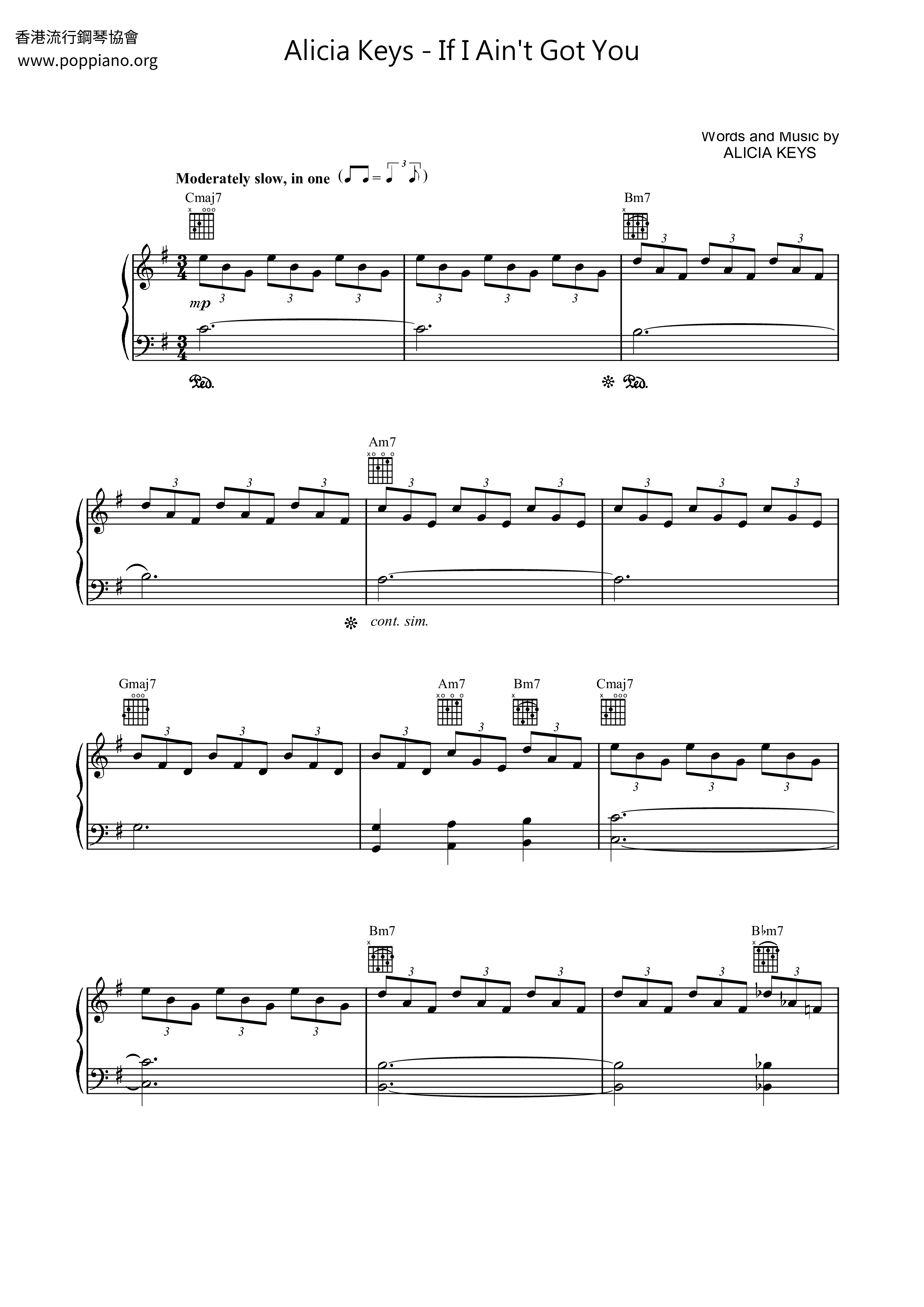 Alicia Keys Christina Aguilera If I Ain T Got You Sheet Music Pdf Free Score Download