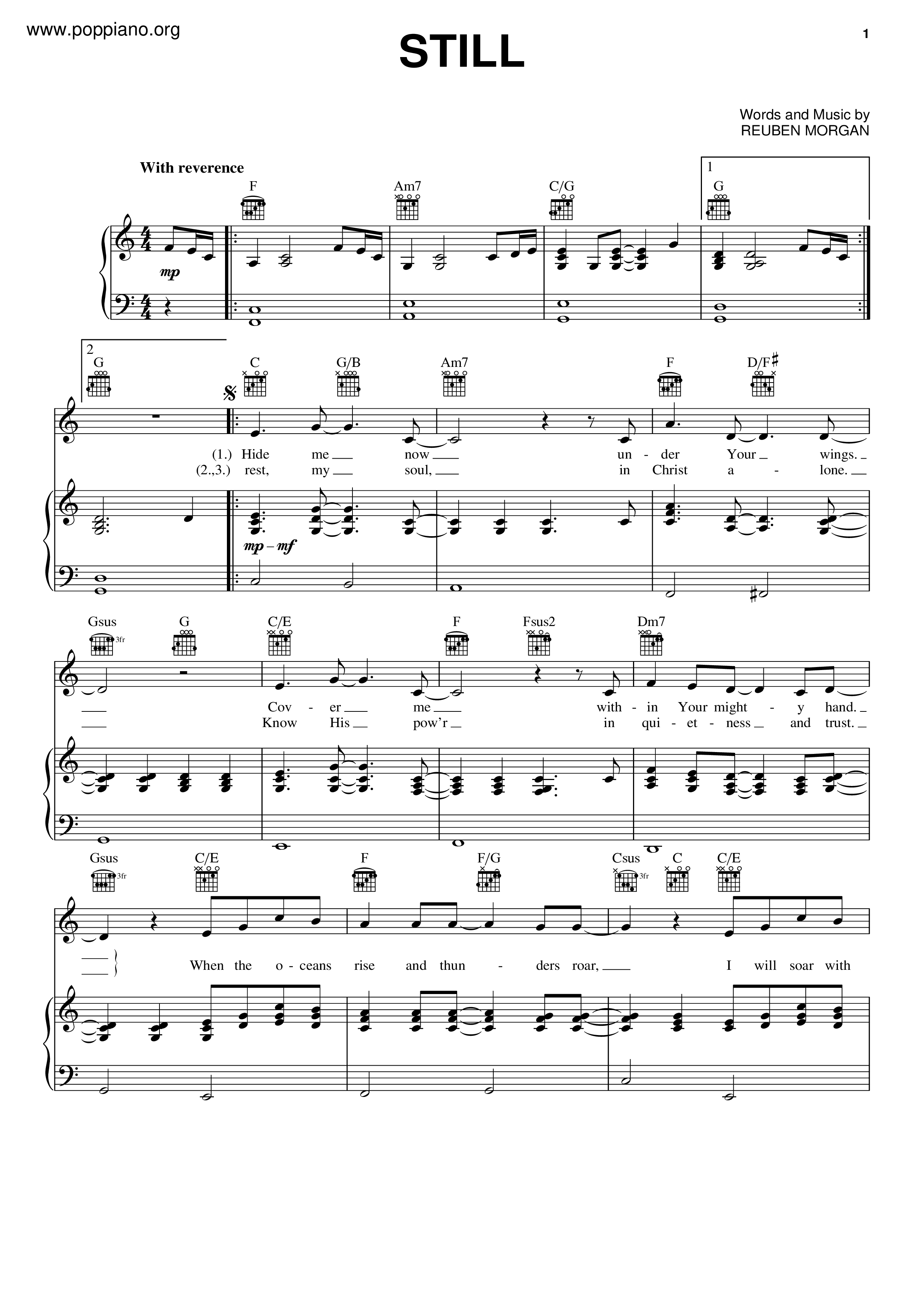 Hymn Still Sheet Music Pdf Free Score Download