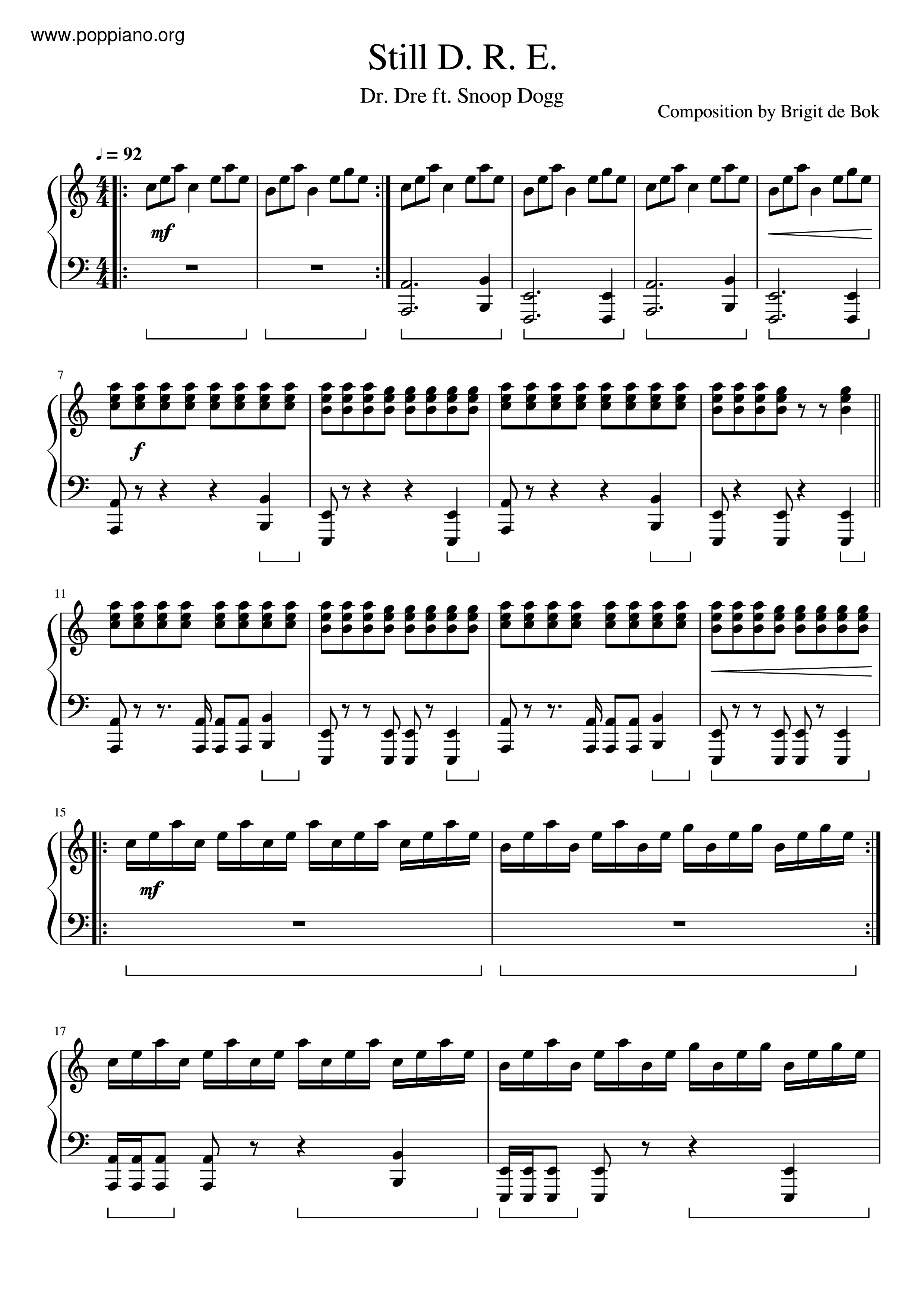 Peut être calculé Démission Tranche dr dre snoop dogg piano sheet music ...