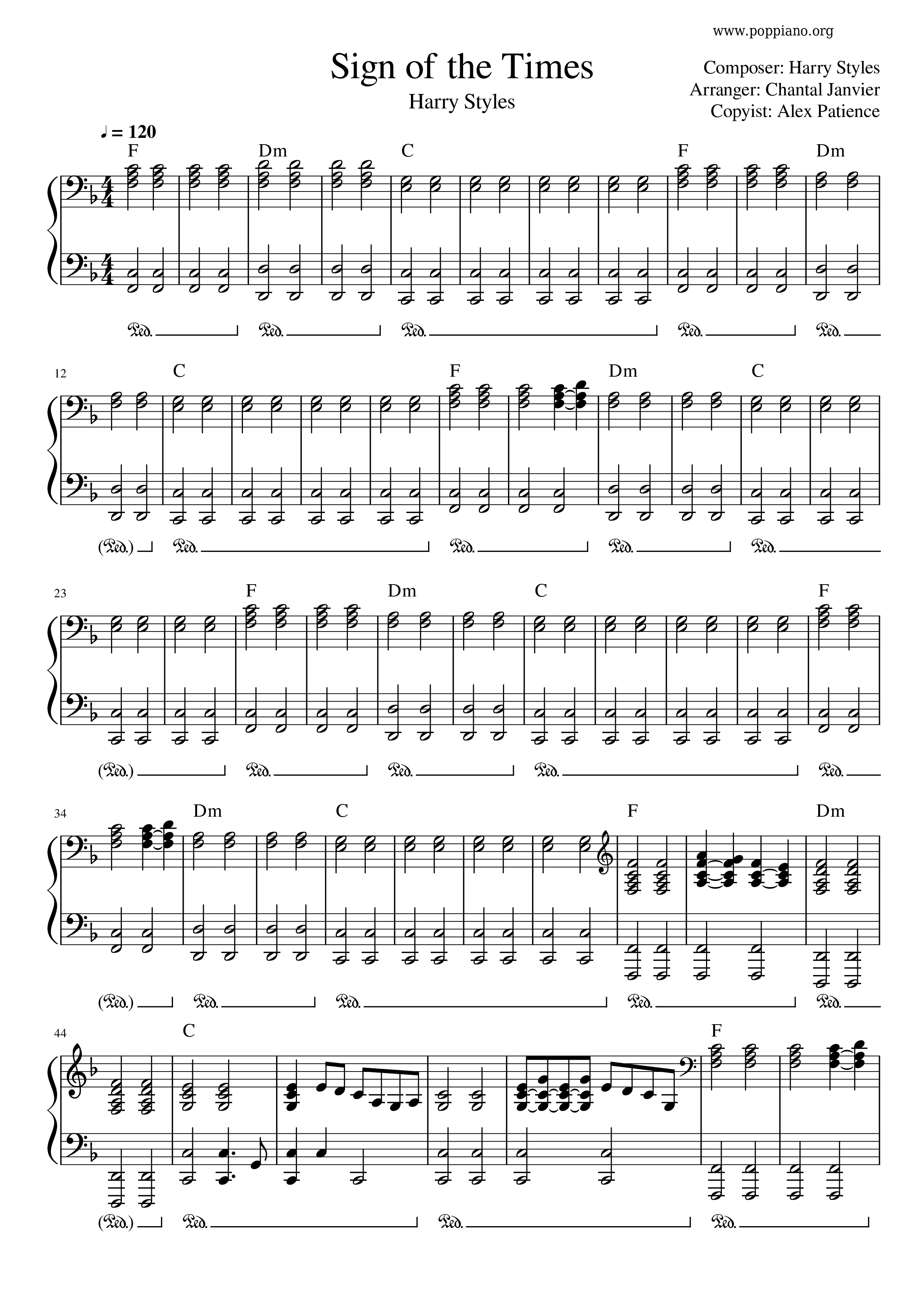 bobina Hija Donación ☆ Sign Of The Times | Sheet Music | Piano Score Free PDF Download | HK Pop Piano Academy bobina Hija Donación ☆ Sign Of The Times | Sheet Music | Piano Score Free PDF Download | HK Pop Piano Academy