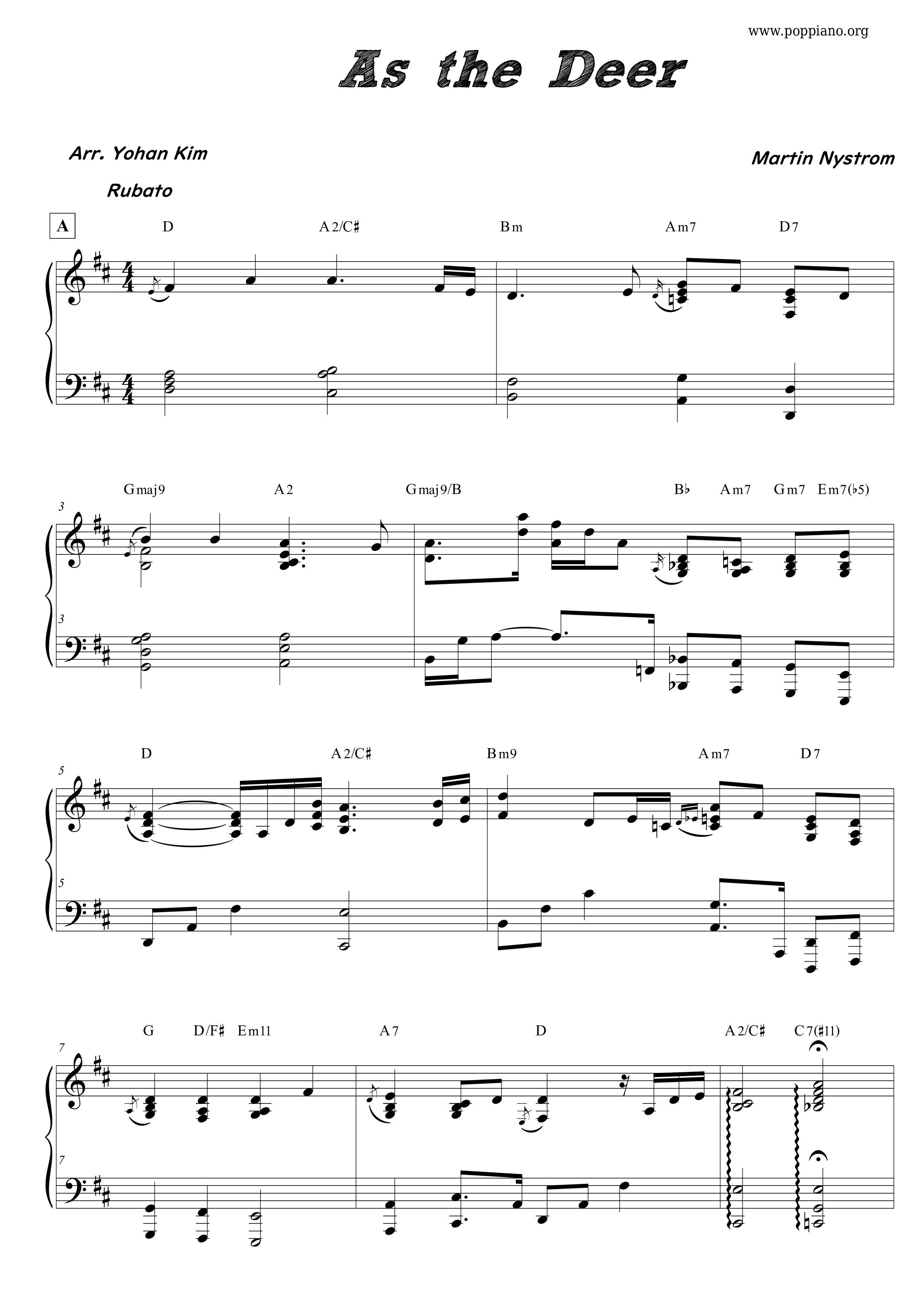 To Catch A Deer - Sheet music for Classical Guitar