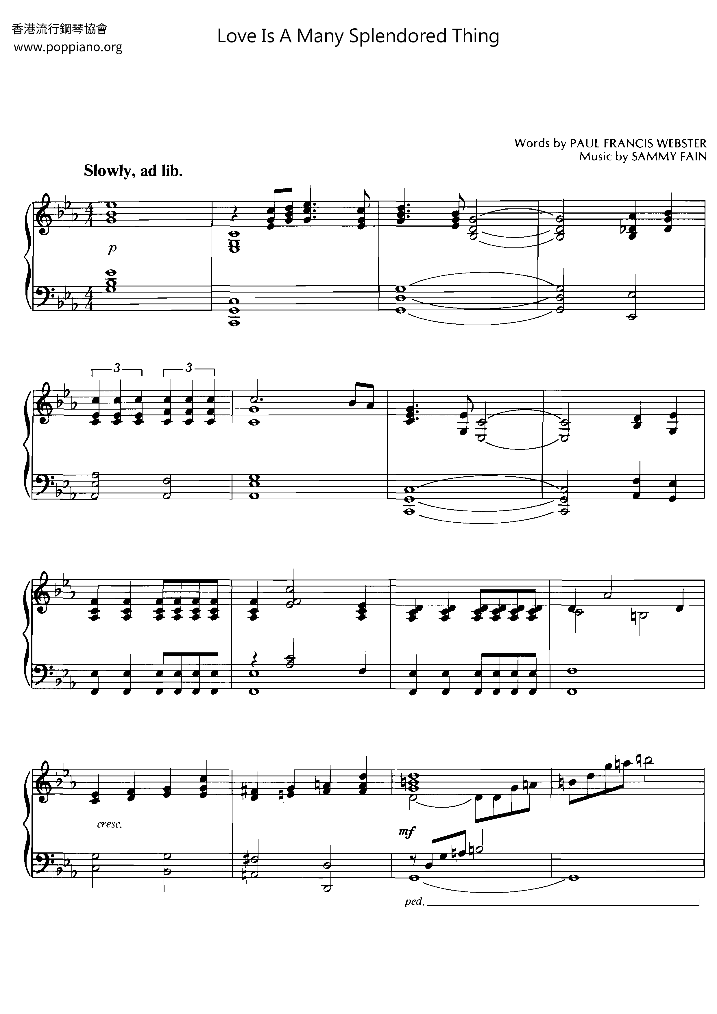 Richard Clayderman Love Is A Many Splendored Thing Sheet Music Pdf リチャード クレイダーマン Free Score Download Richard Clayderman Love Is A Many Splendored Thing Sheet Music Pdf リチャード クレイダーマン Free Score Download