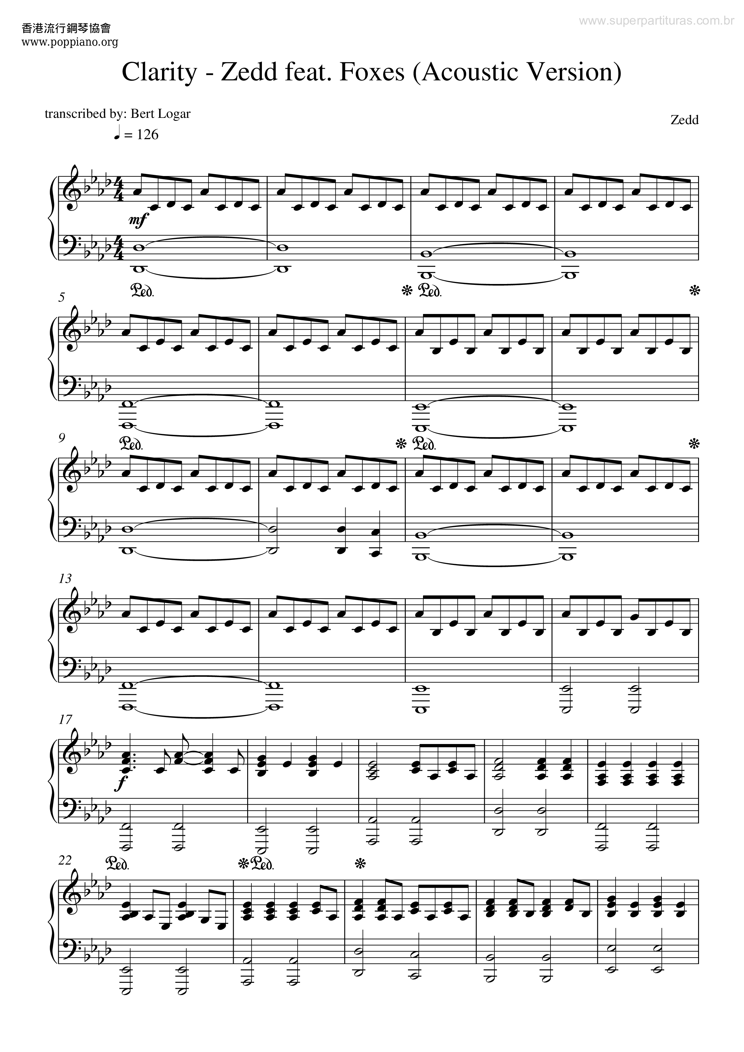 Zedd Clarity Sheet Music Pdf Free Score Download