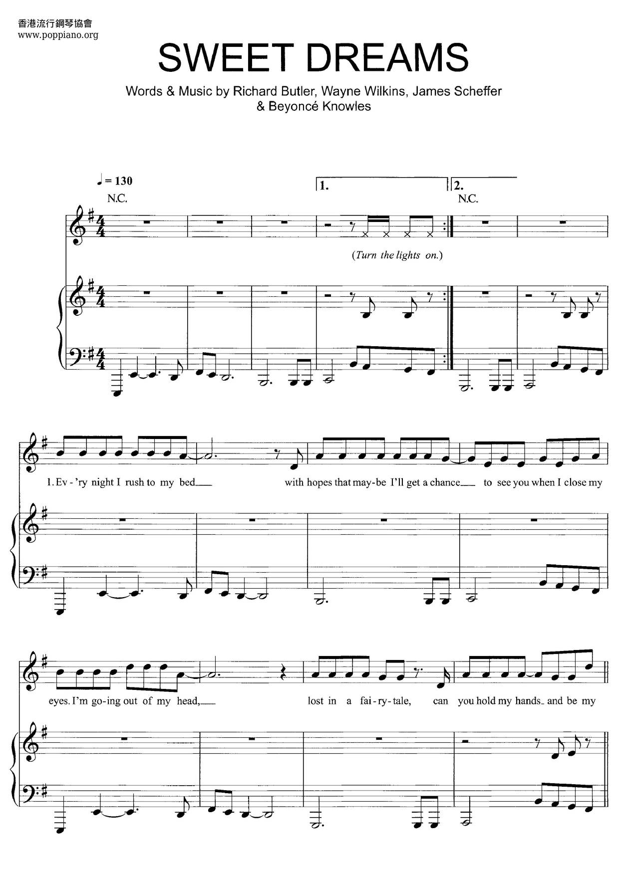 Beyonce Sweet Dreams Sheet Music Pdf Free Score Download Beyonce Sweet Dreams Sheet Music Pdf Free Score Download