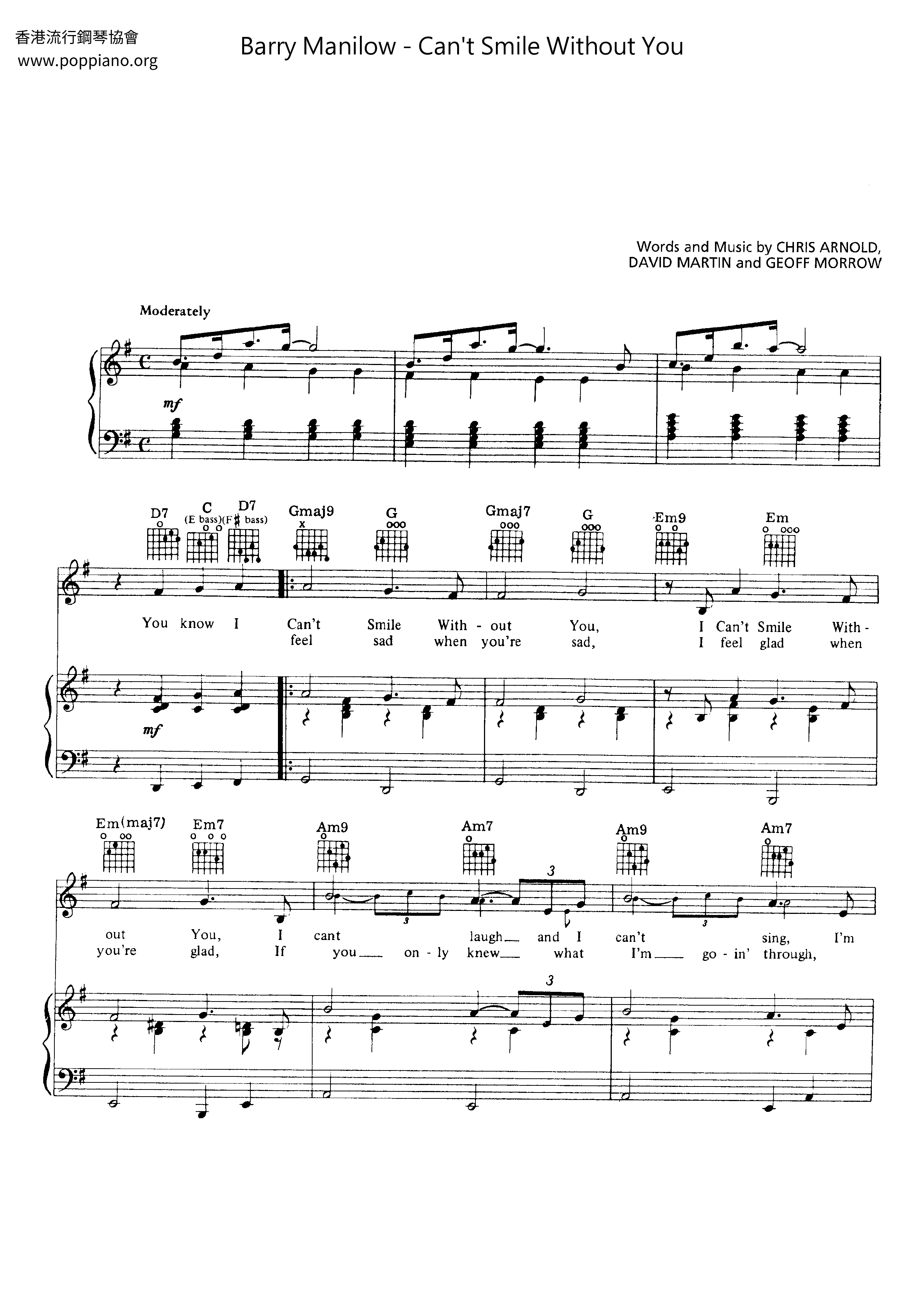 Barry Manilow Can t Smile Without You pdf barry-manilow-can-t-smile-without-you-pdf