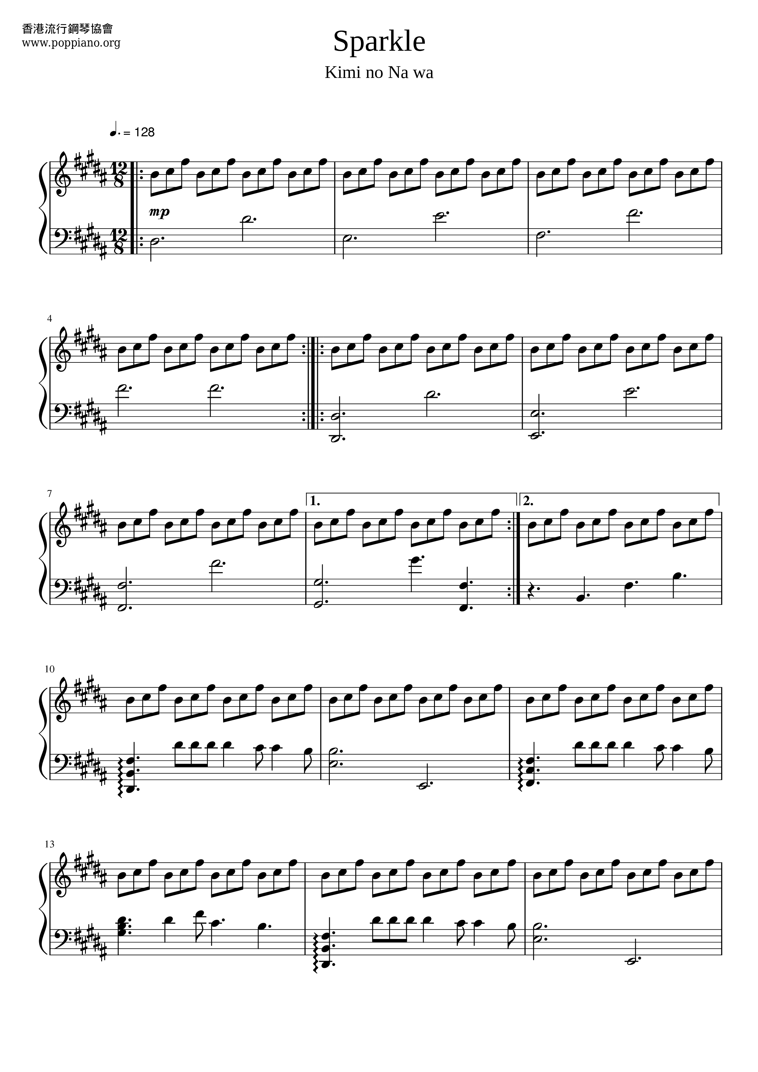 Radwimps Your Name Sparkle Sheet Music Pdf 君の名は Sparkle 楽譜 ラッドウインプス Free Score Download Radwimps Your Name Sparkle Sheet Music Pdf 君の名は Sparkle 楽譜 ラッドウインプス Free Score Download