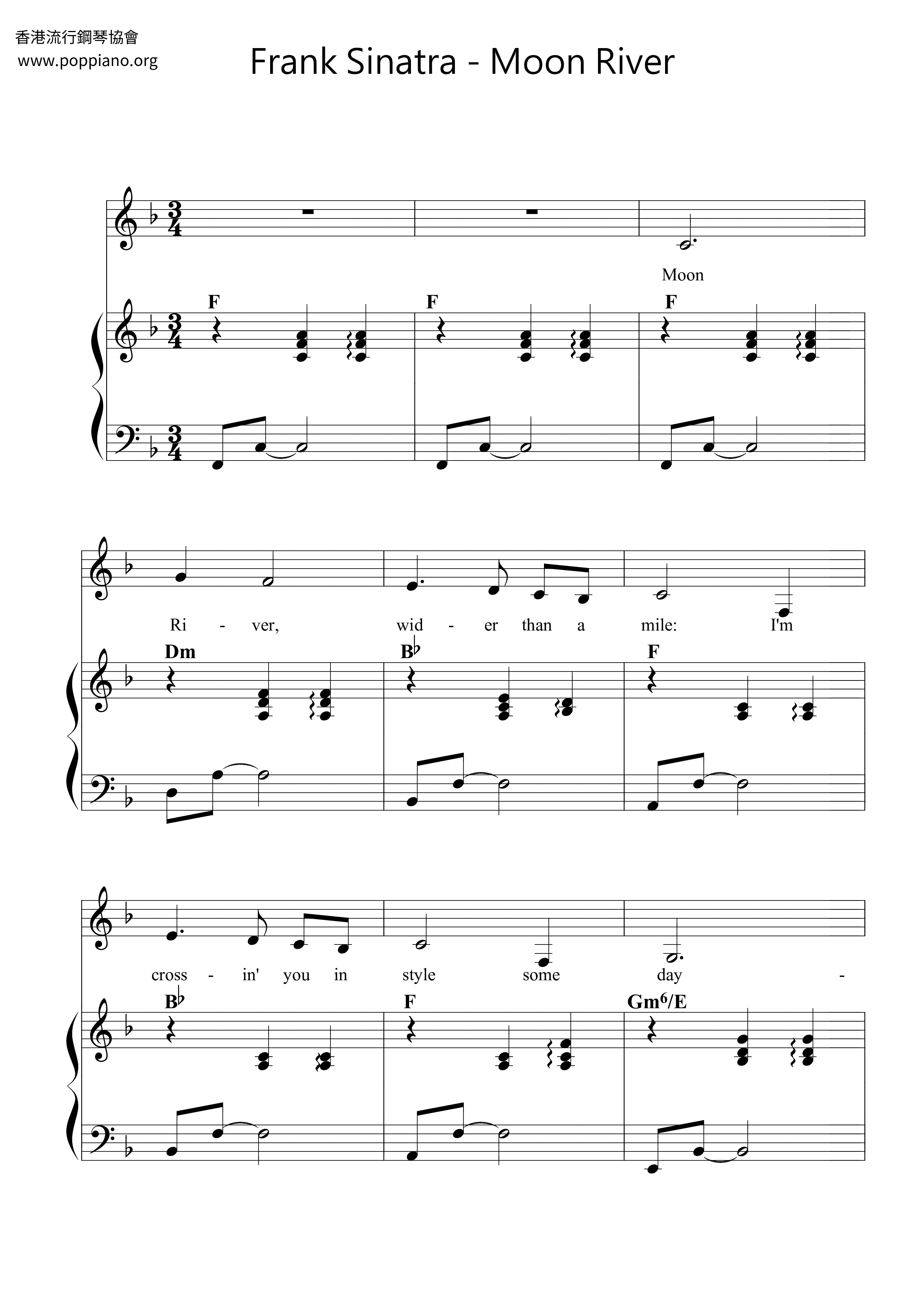 Moon River Score