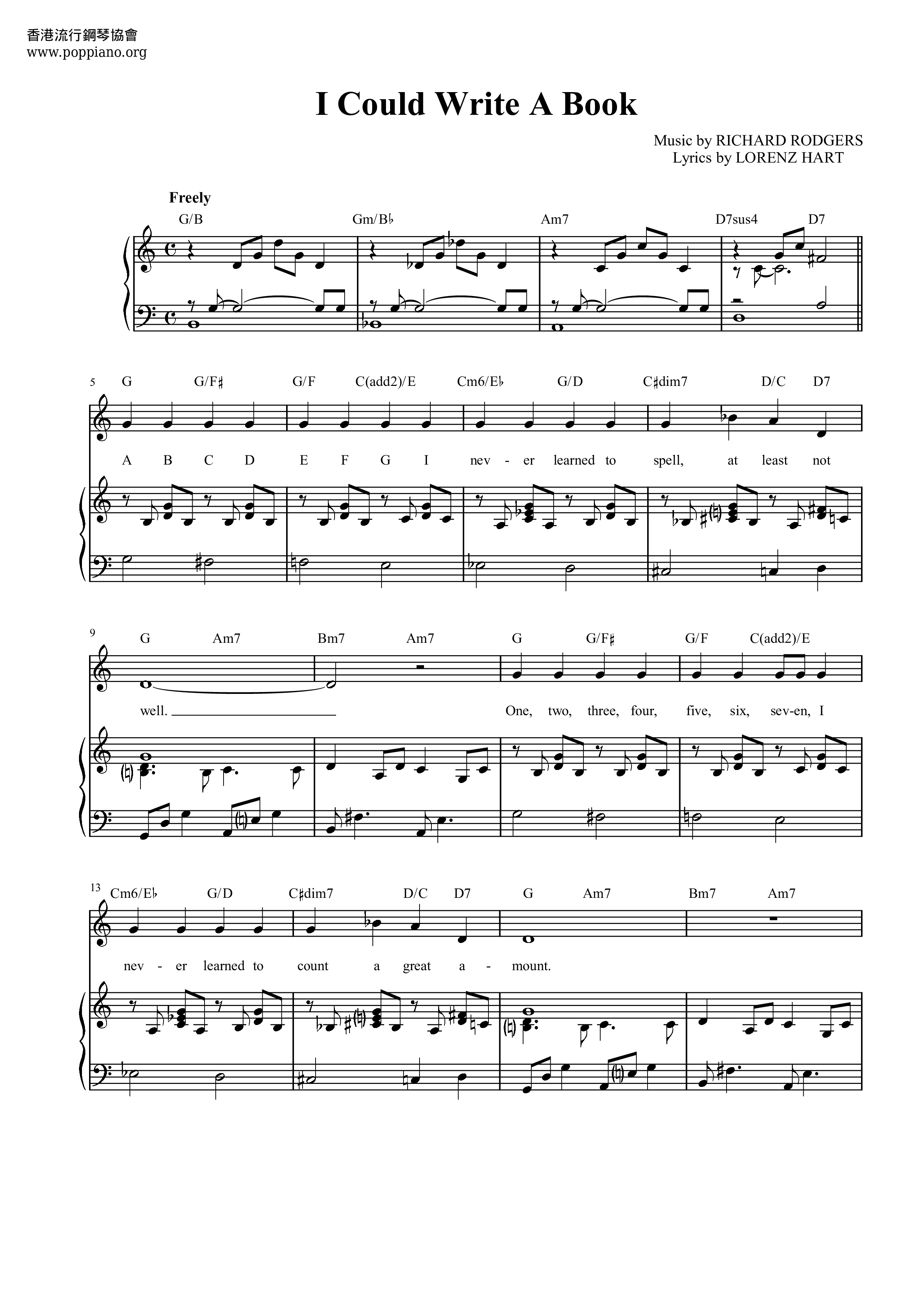 ☆ Frank Sinatra-I Could Write A Book Sheet Music pdf, - Free