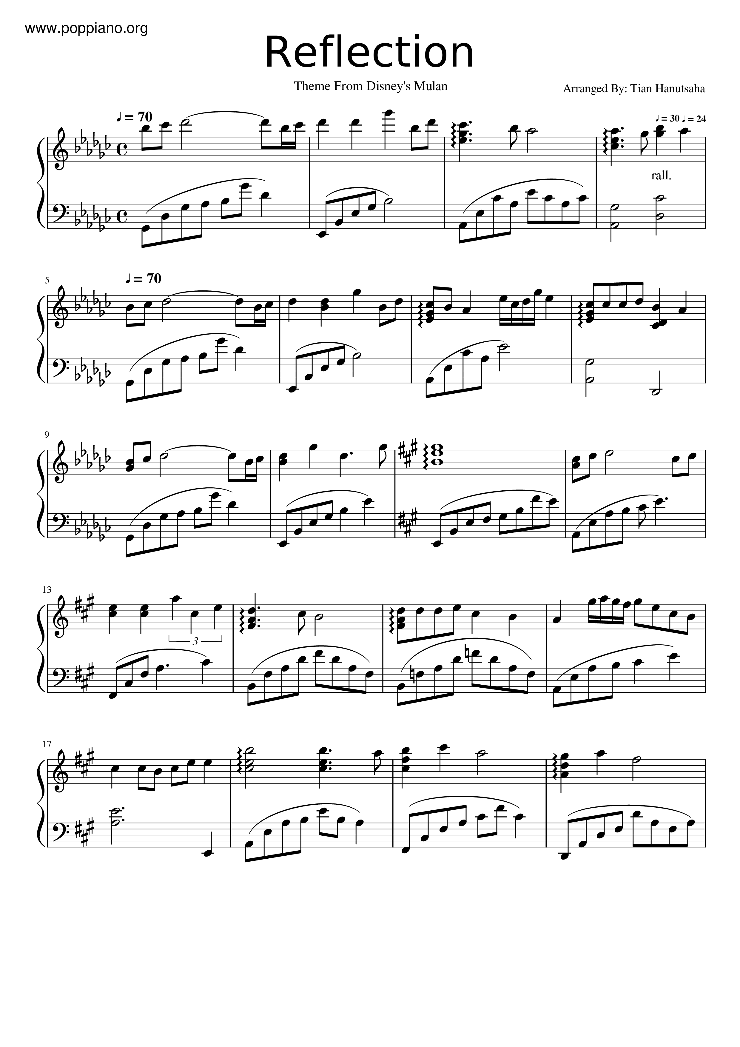 Christina Aguilera Mulan Reflection Sheet Music Pdf Free Score Download Christina Aguilera Mulan Reflection Sheet Music Pdf Free Score Download