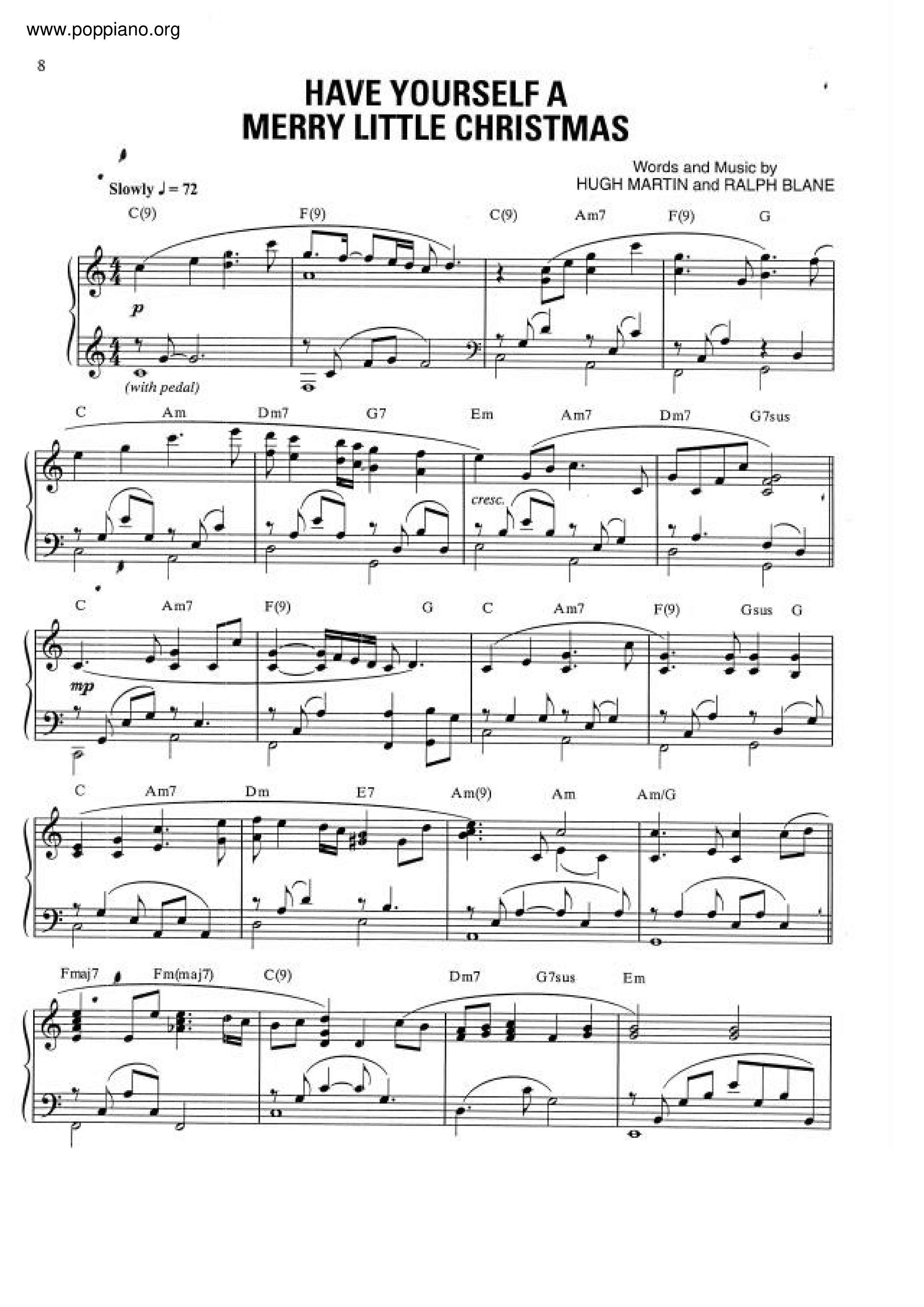 Michael Buble Have Yourself A Merry Little Christmas Sheet Music Pdf 