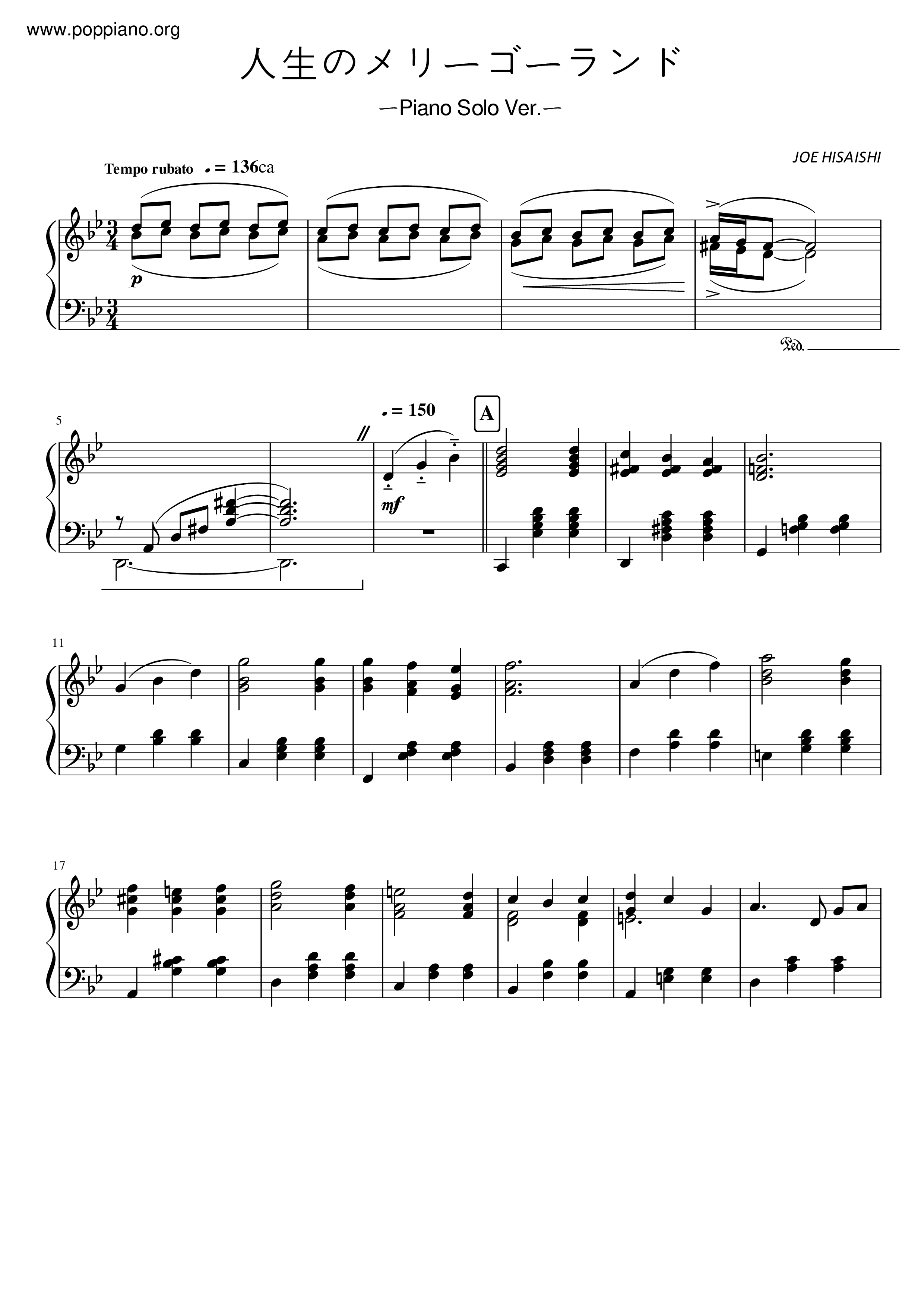 Joe Hisaish Howl S Moving Castle The Carousel Of Life Sheet Music Pdf 人生のメリーゴーランド 악보 ひさいしじょう Free Score Download Joe Hisaish Howl S Moving Castle The Carousel Of Life Sheet Music Pdf 人生のメリーゴーランド 악보 ひさいしじょう Free Score Download