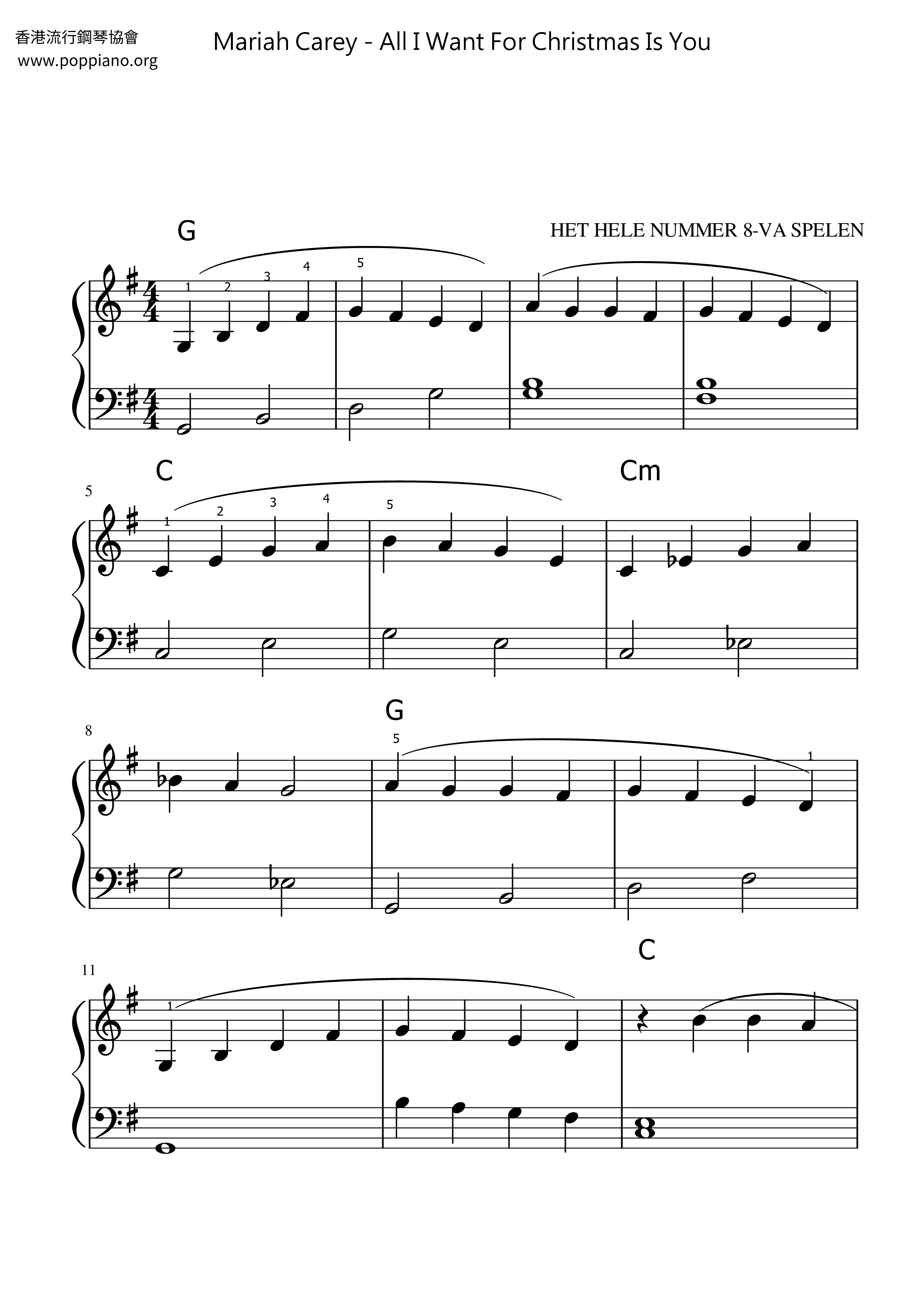 balsa Punto Masaje ☆ All I Want For Christmas Is You - Sheet Music / Piano Score Free PDF Download - HK Pop Piano Academy ☆ balsa Punto Masaje ☆ All I Want For Christmas Is You - Sheet Music / Piano Score Free PDF Download - HK Pop Piano Academy ☆