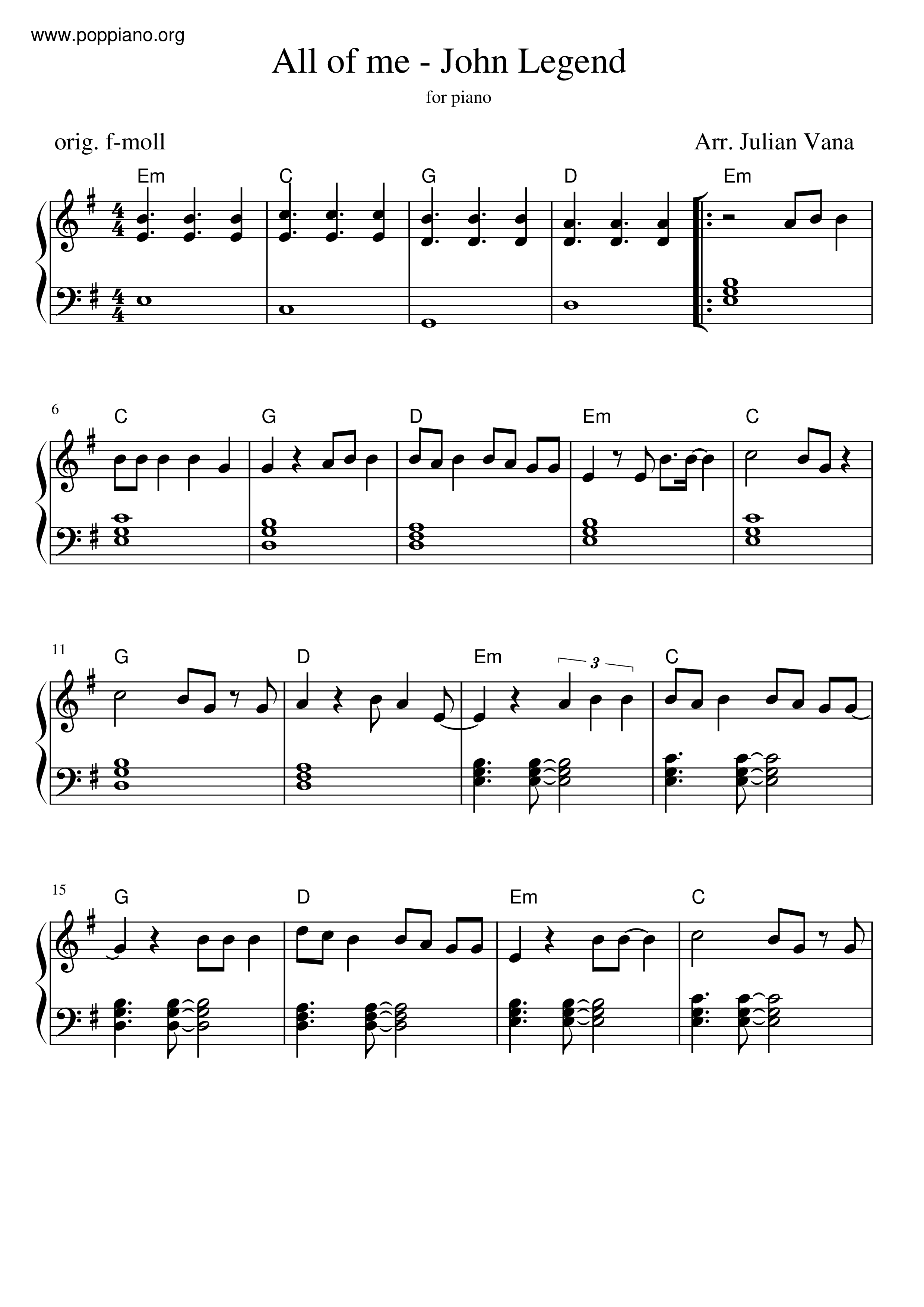 images John Legend All Of Me Piano Notes john legend all of me sheet music pdf