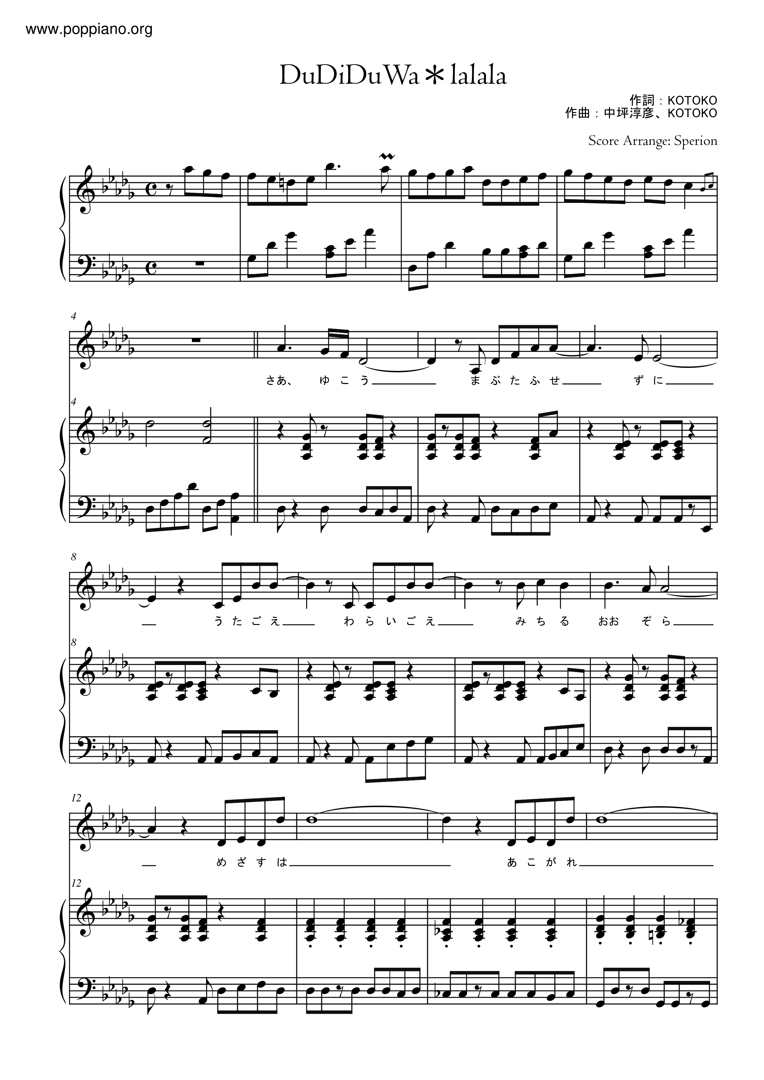Dudiduwa*Lalala Score