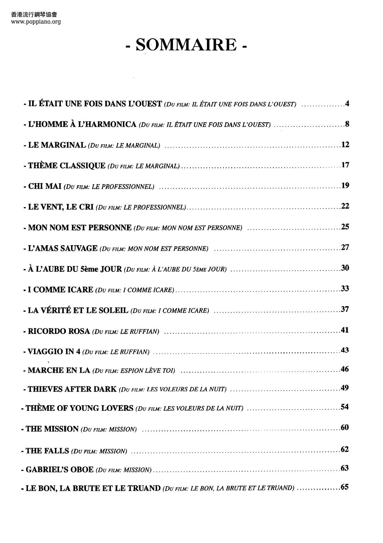 Best Of Ennio Morricone 68 pages琴譜