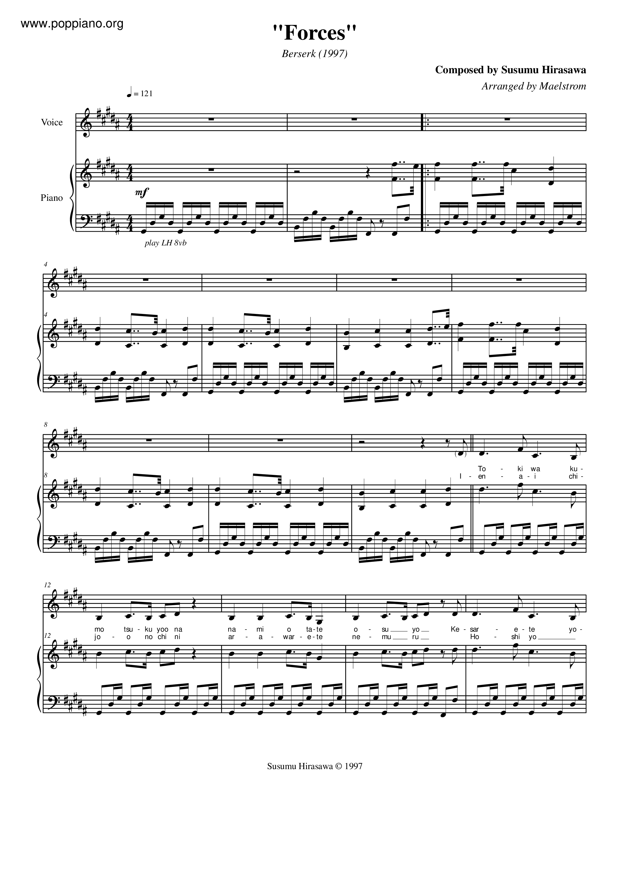 Berserk Forces Sheet Music Pdf Free Score Download Berserk Forces Sheet Music Pdf Free Score Download