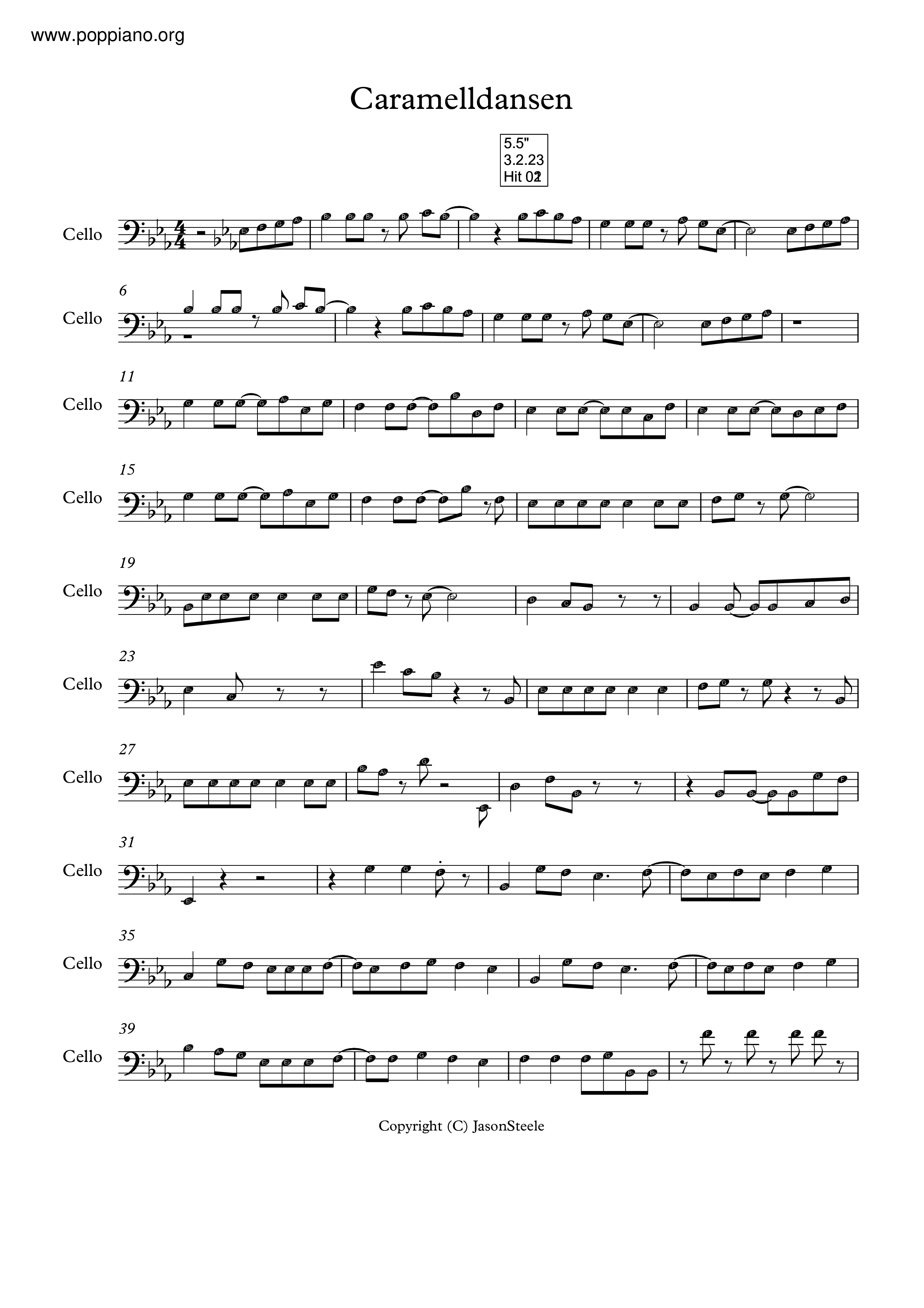 Caramelldansen Sheet Music Piano Score Free PDF Download HK Pop