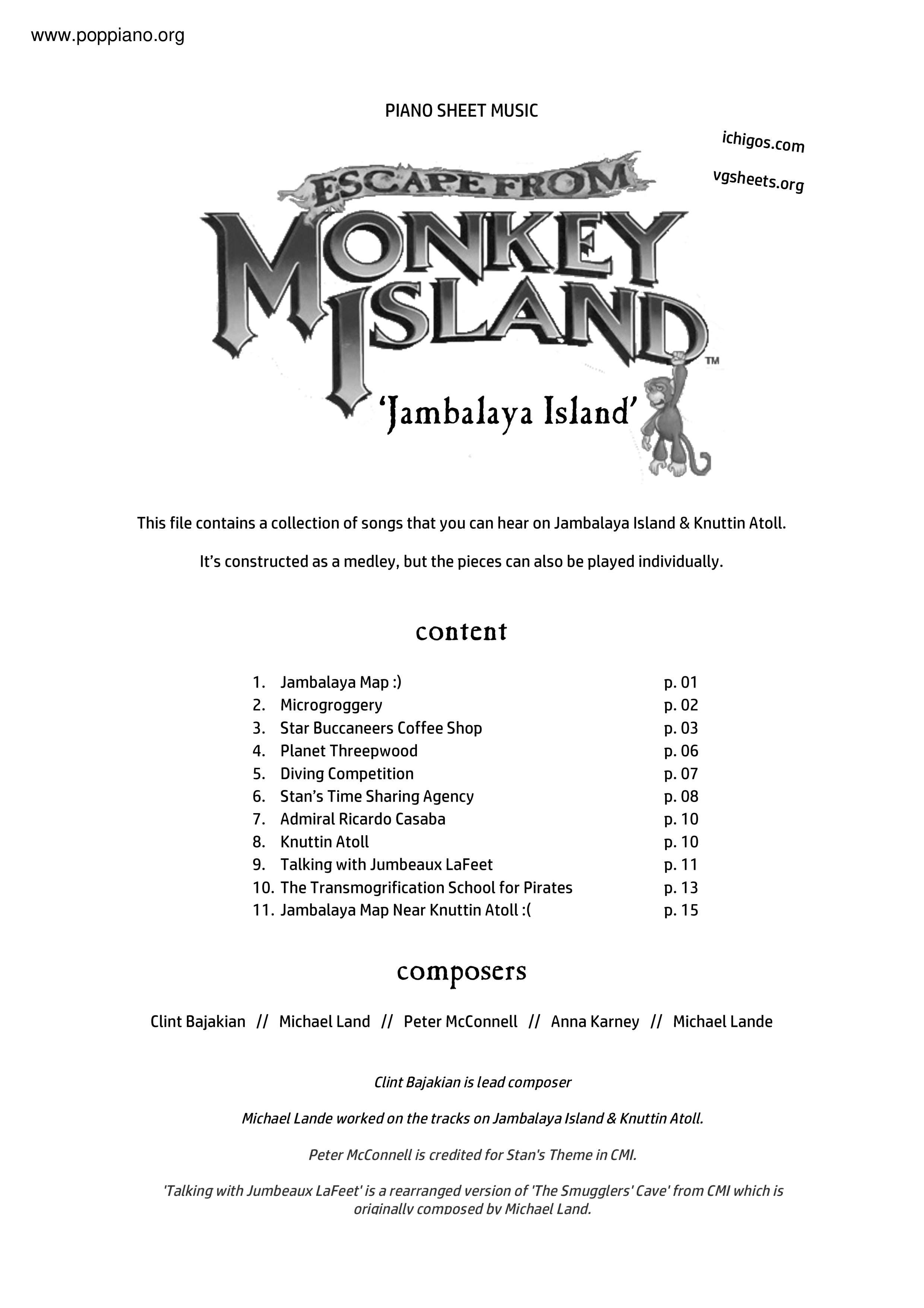 Jambalaya Island琴譜