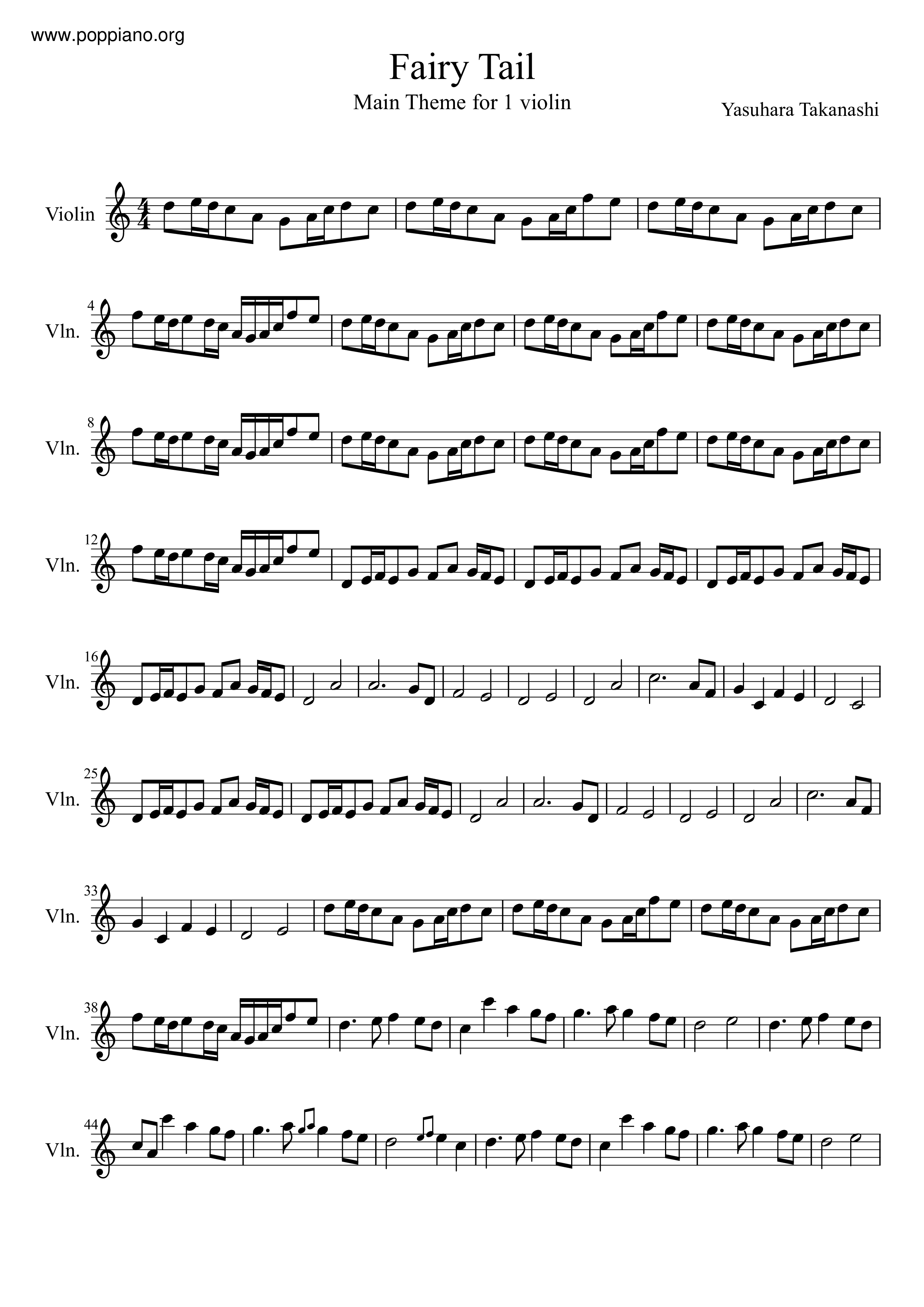 Fairy Tail Main Theme ピアノ譜pdf 香港ポップピアノ協会 無料pdf楽譜ダウンロード Gakufu